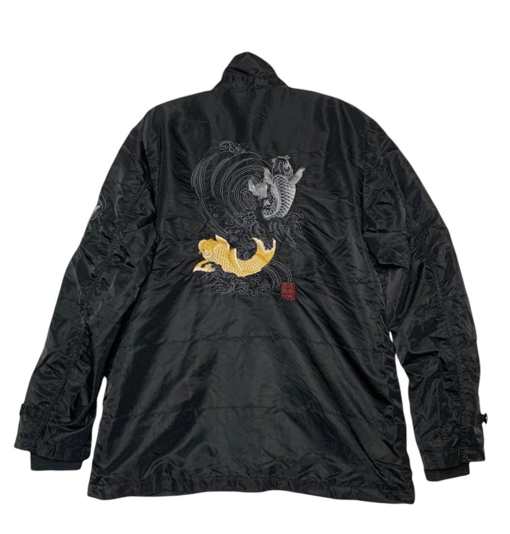 Japanese Brand Kara Kuri Tamashii Embroidered Fish Jacket Size US L / EU 52-54 / 3 - 1 Thumbnail