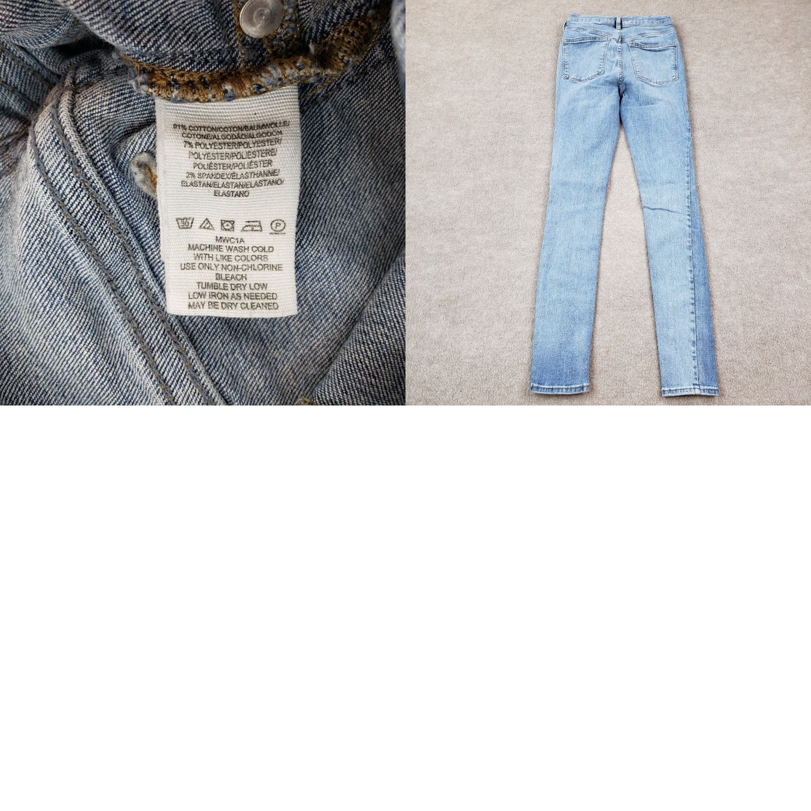 Free People Free People Jeans 26x30 Blue Denim Skinny Leg Stretch Casual Womens Jeans Mens? Size 26" / US 2 / IT 38 - 8 Thumbnail
