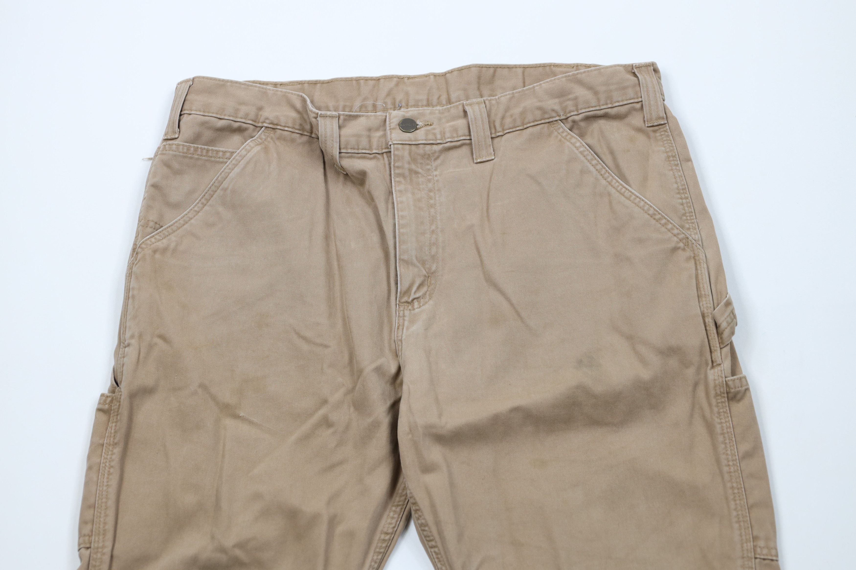 Carhartt Vintage Carhartt Spell Out Wide Leg Dungaree Pants Khaki Size US 38 / EU 54 - 2 Thumbnail