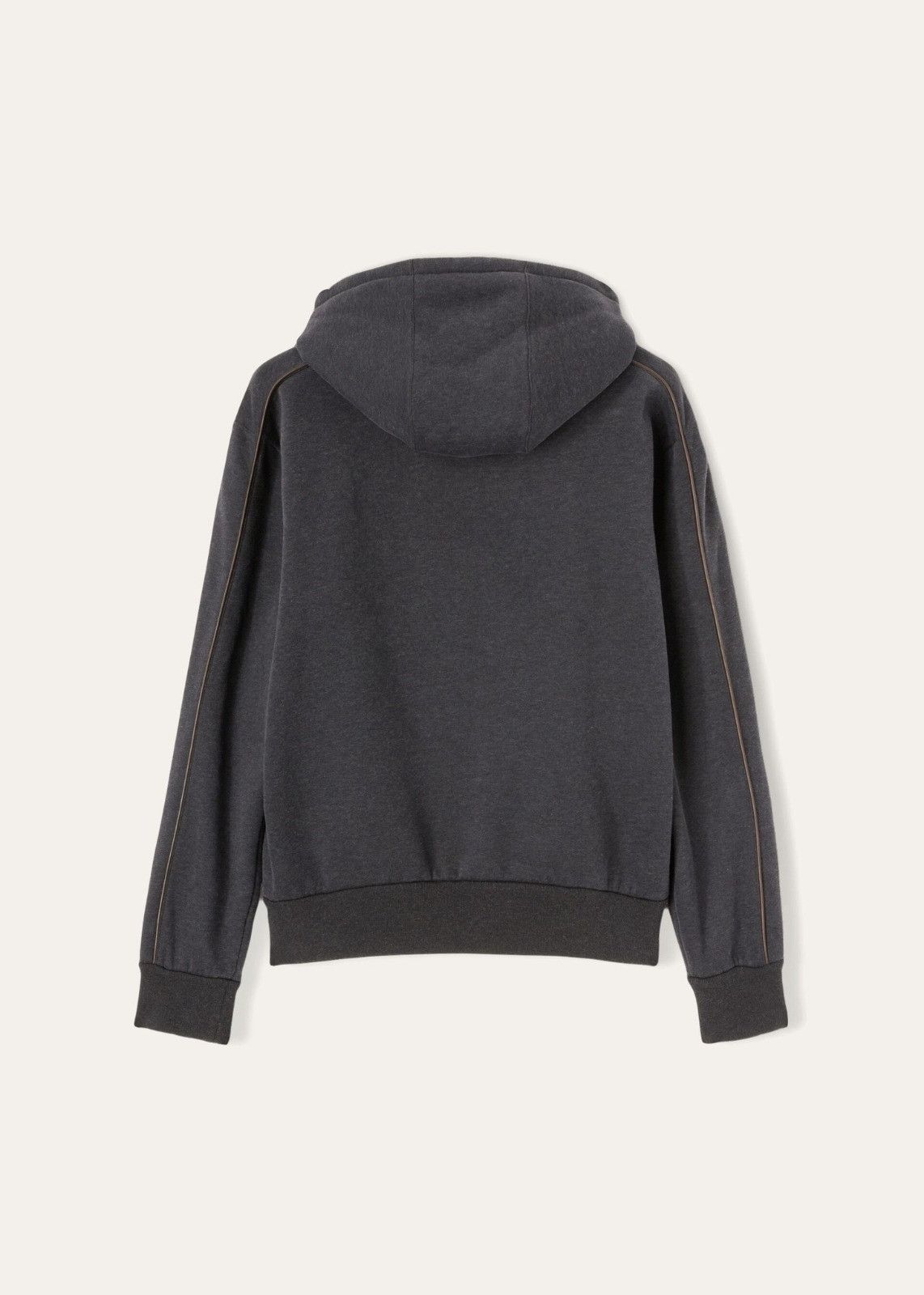 Loro Piana o1srvl11e1224 Cotton Jersey Hoodie in Dark Grey Size US L / EU 52-54 / 3 - 2 Thumbnail