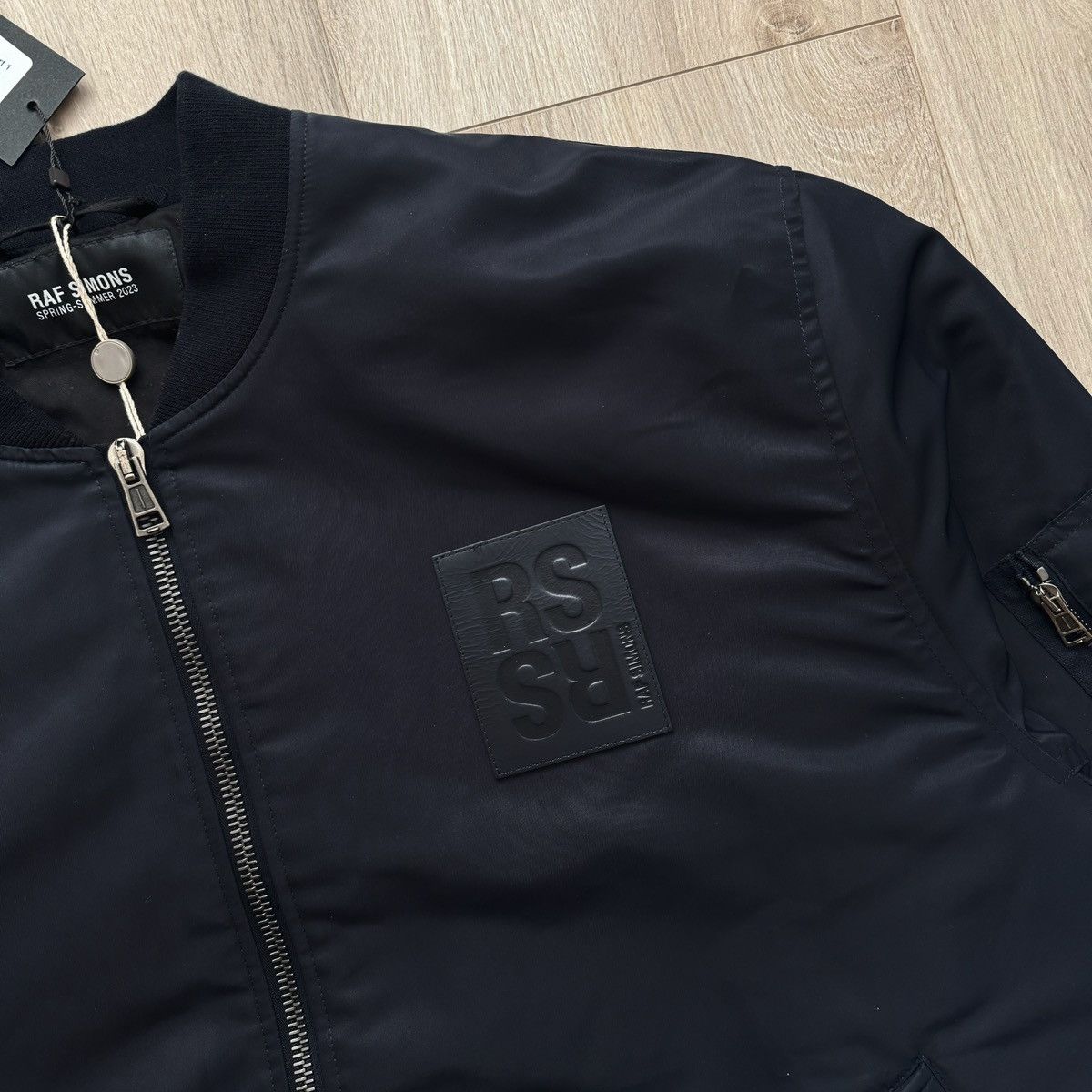Raf Simons Raf Simons SS23 Leather Patch Logo Bomber Jacket Size US L / EU 52-54 / 3 - 4 Thumbnail