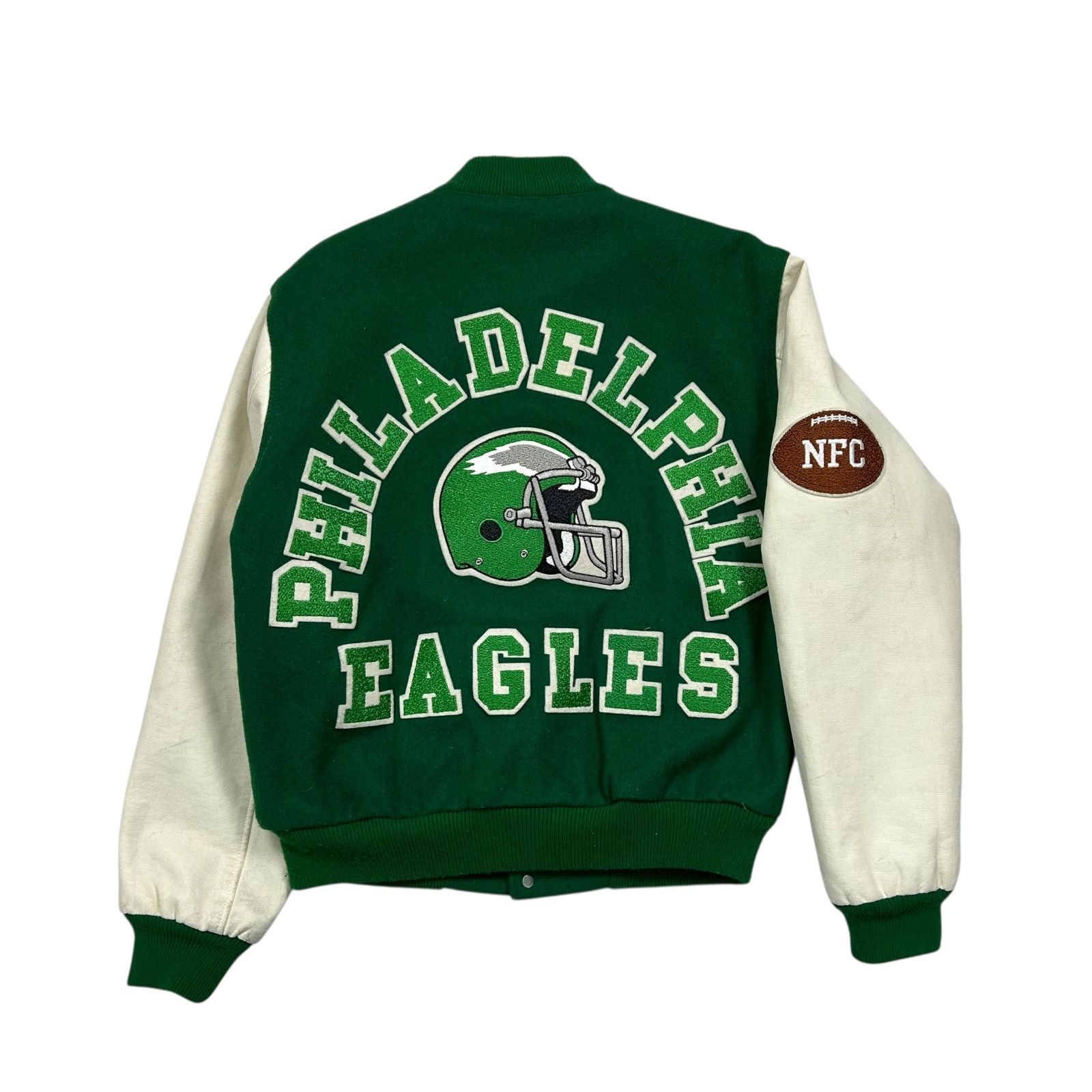 NFL VTG 90s PHILADELPHIA EAGLES CHALK LINE WOOL VARSITY JACKET Size US M / EU 48-50 / 2 - 1 Thumbnail
