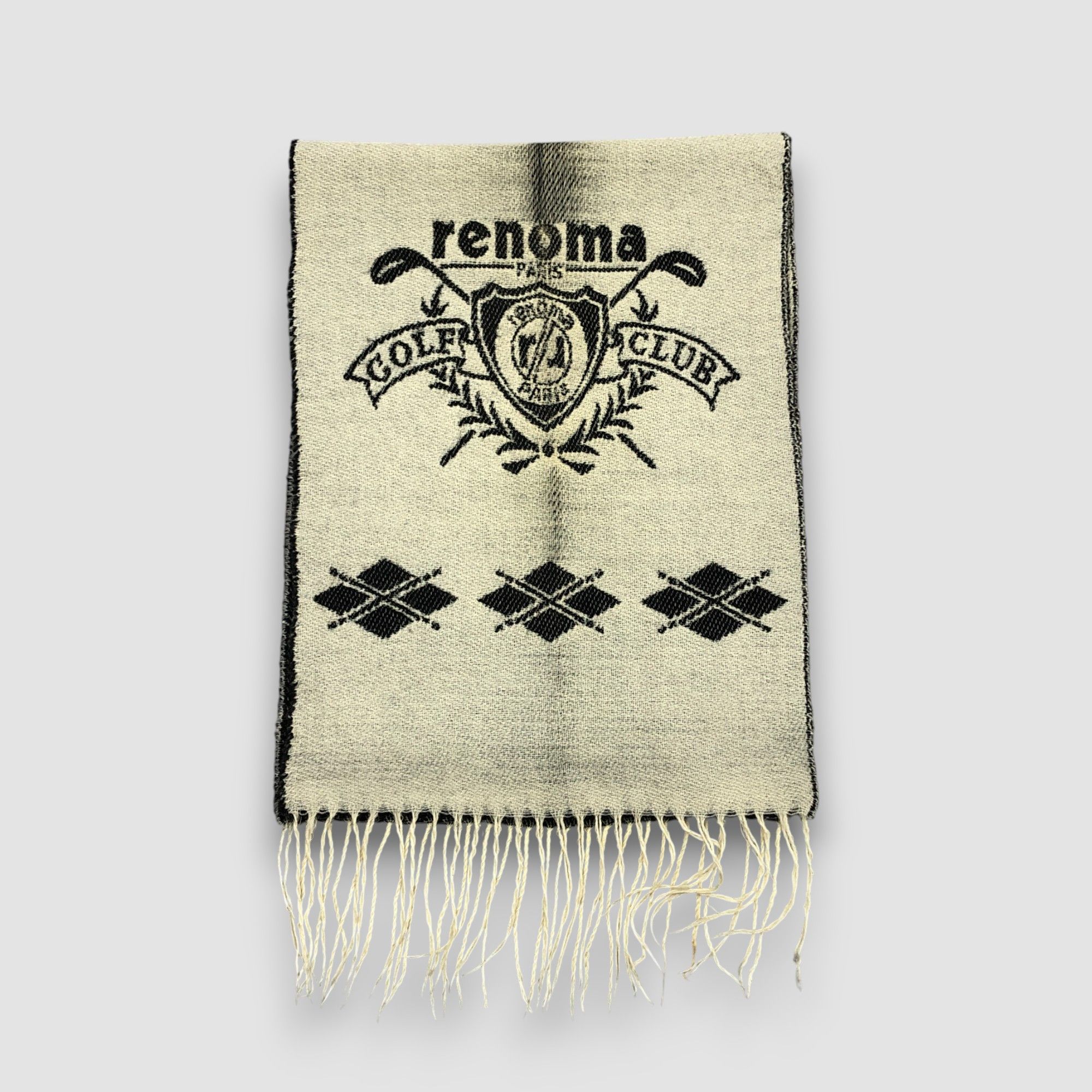 Renoma Vintage 90s Distressed Renoma Scarf Muffler Wool Scarves Size ONE SIZE - 2 Thumbnail
