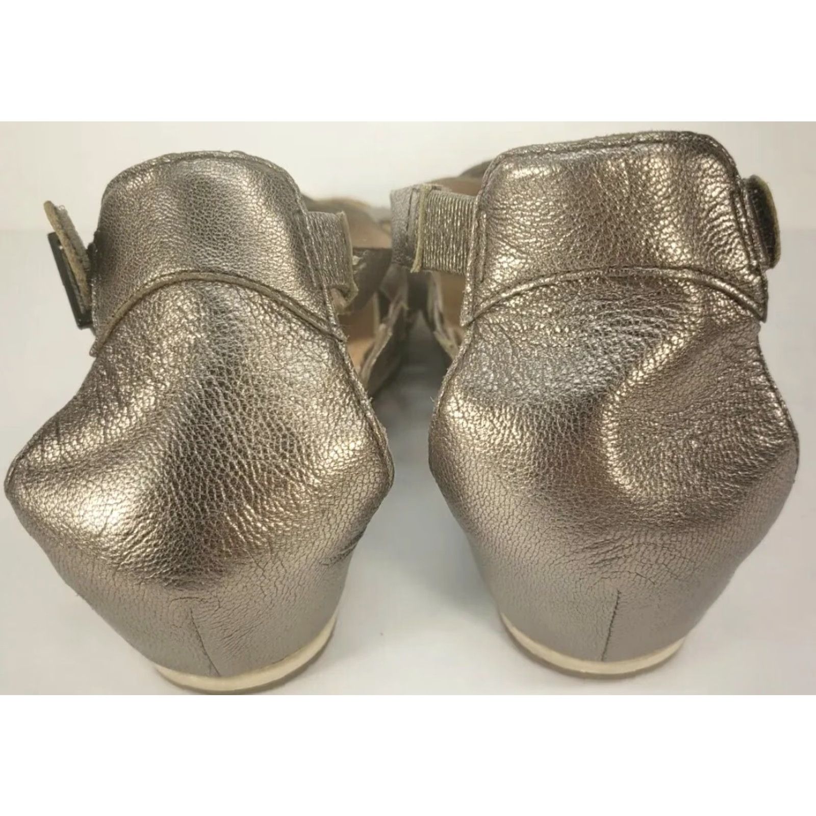 Dansko DANSKO VIVIAN Gladiator Sandal Womens 7.5M Metallic Silver 38EU 38E Open Toe Buckle Hook & Loop Closed Toe Size US 8 / IT 38 - 6 Thumbnail