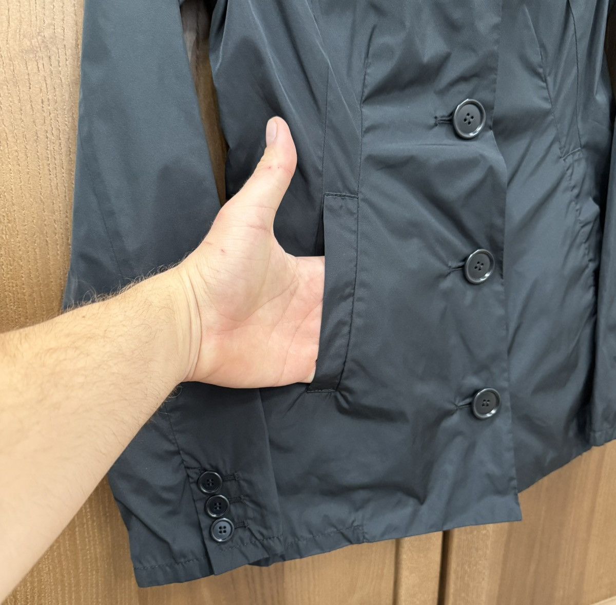 Aspesi Aspesi Black Nylon Light Trench Jacket Size S / US 4 / IT 40 - 3 Thumbnail