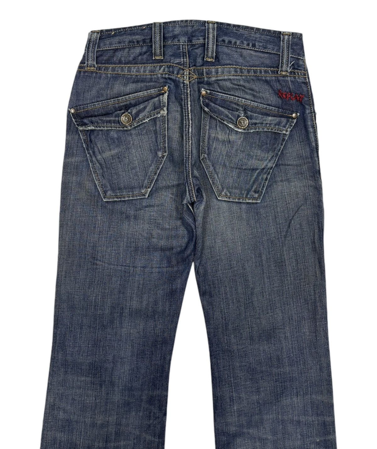 Japanese Brand Vintage Avant Garde Style Replay Flared Denim Jeans Size 28" / US 6 / IT 42 - 4 Thumbnail