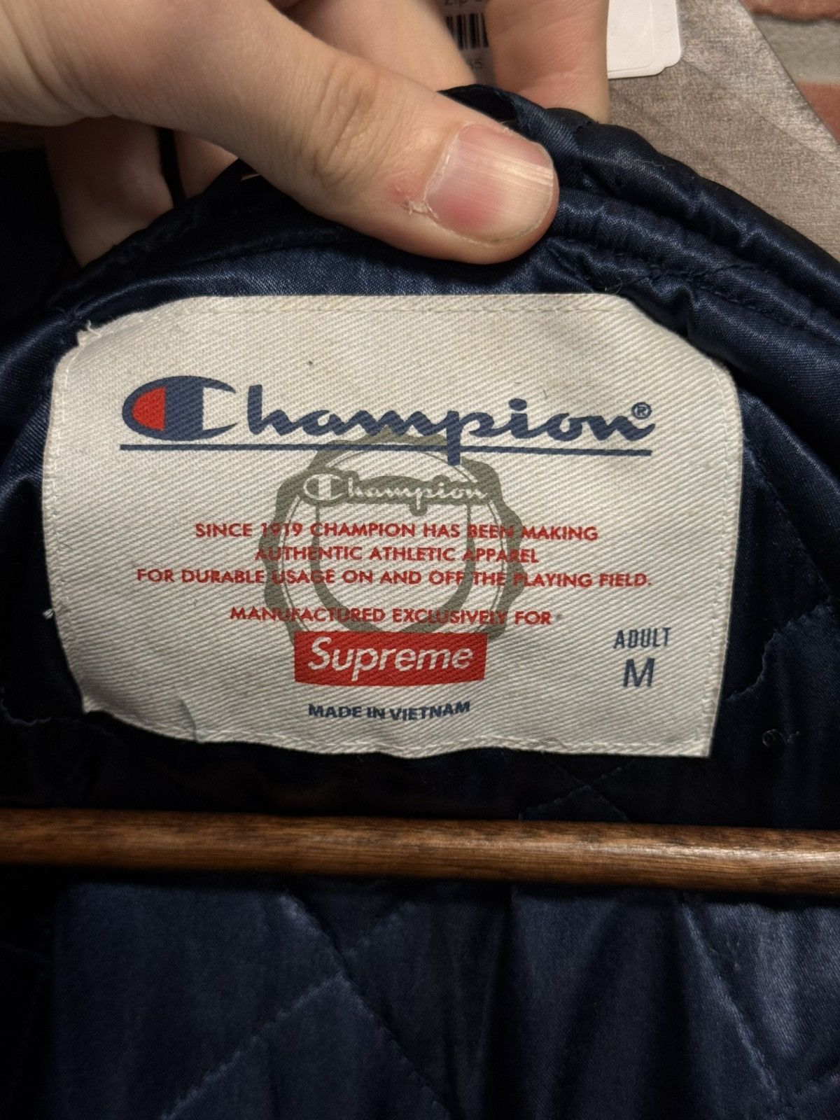Champion × Supreme Supreme Champion Jacket Size M Blue RARE Size US M / EU 48-50 / 2 - 12 Thumbnail