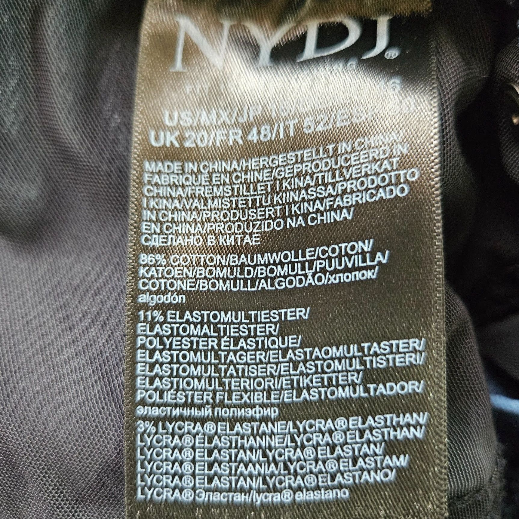 NYDJ NYDJ Curves 360 Womens Cropped Jeans Size 16 Blue High Rise Cotton Blend Denim 20in Inseam Size 38" / US 16 / IT 52 - 5 Thumbnail