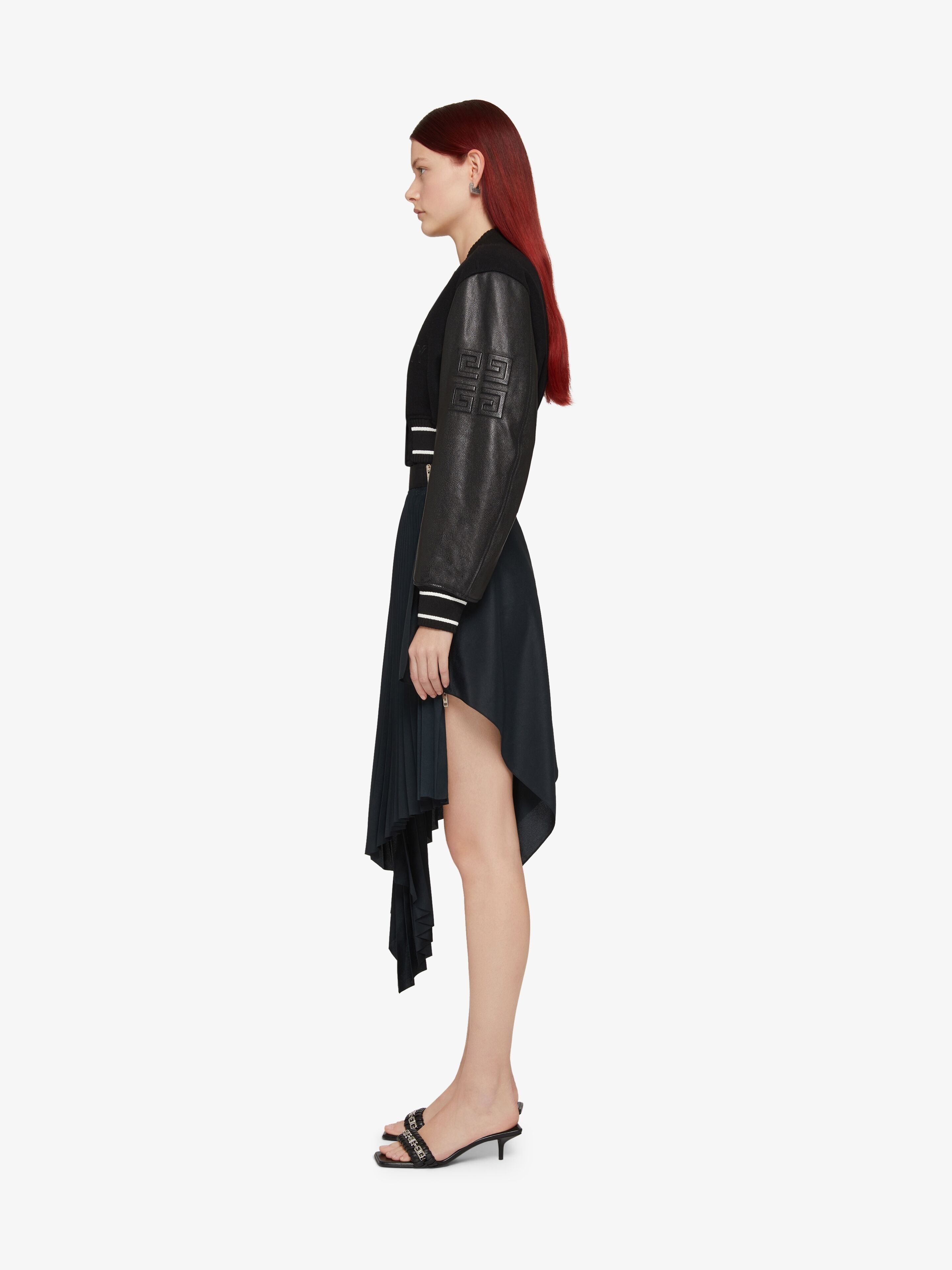 Givenchy oc11z0725 Cropped Varsity Jacket in Black Size S / US 4 / IT 40 - 3 Thumbnail