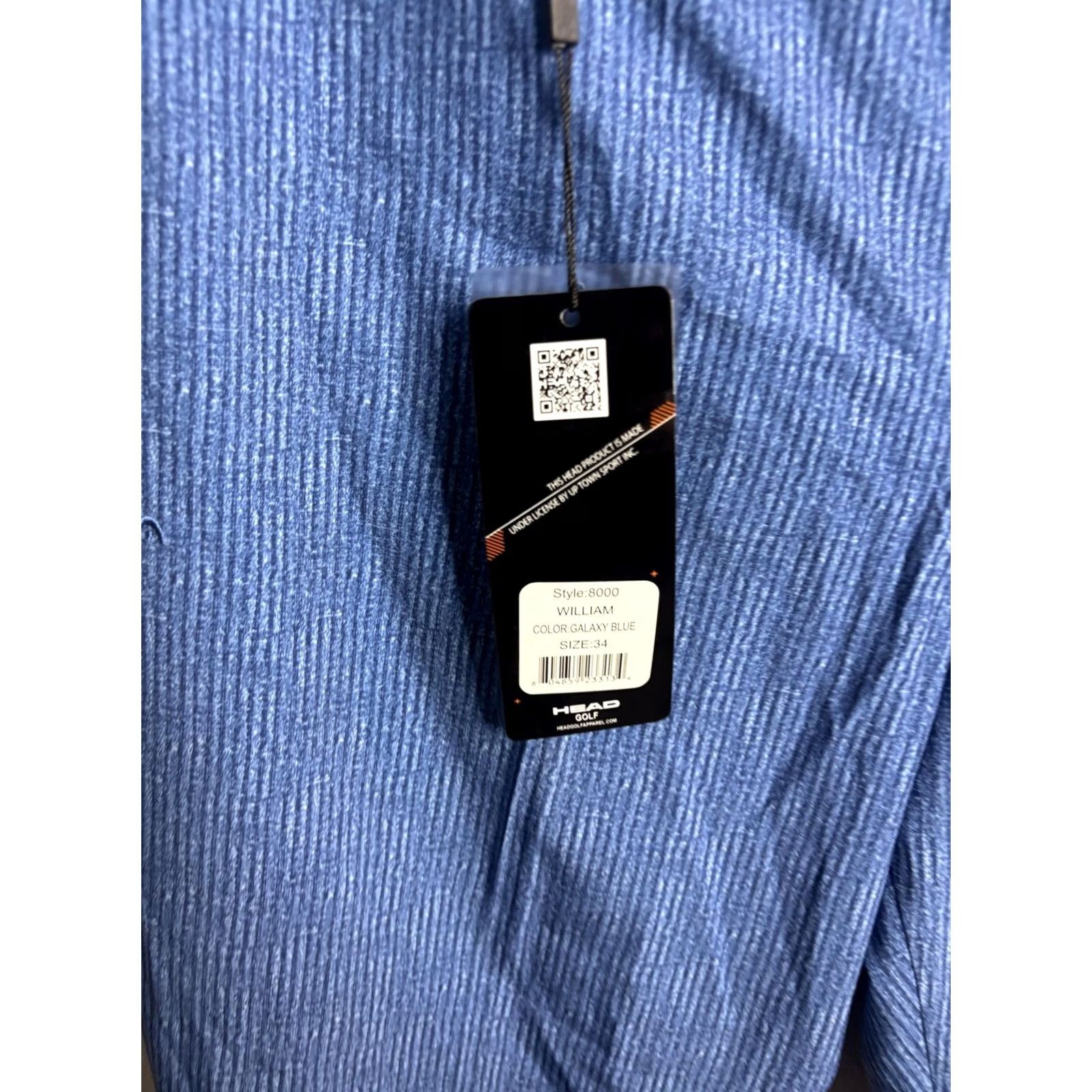 Vintage Head Golf Pants Mens 34 Galaxy Blue William UV Protection Moisture Wicking Stretch Pockets Front Flat Front Easy Care Performance Moisture Wicking Size US 34 / EU 50 - 2 Thumbnail