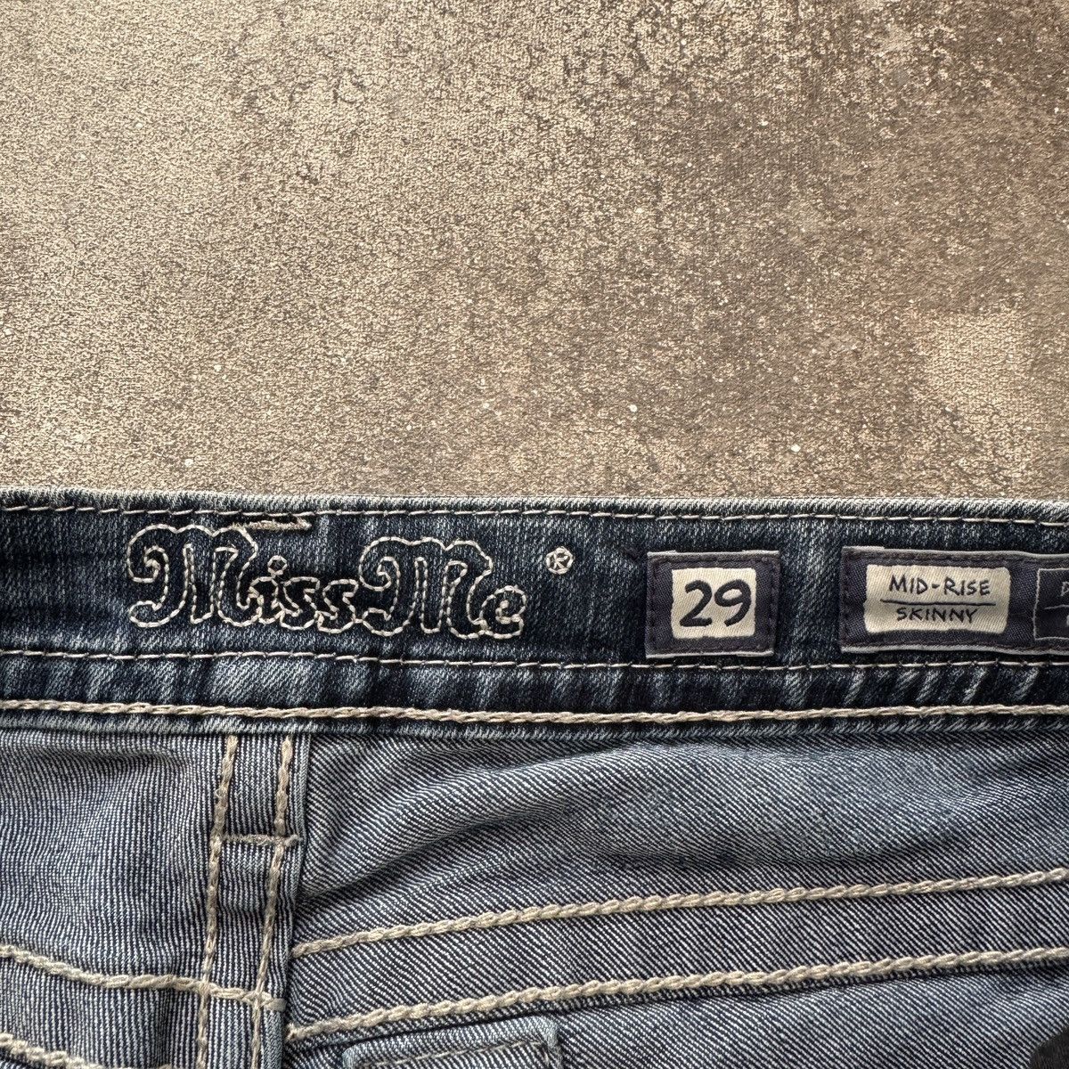 Miss Me Miss Me Y2K Gothic Vintage Distressed Denim Mini Shorts Size 29" - 9 Thumbnail