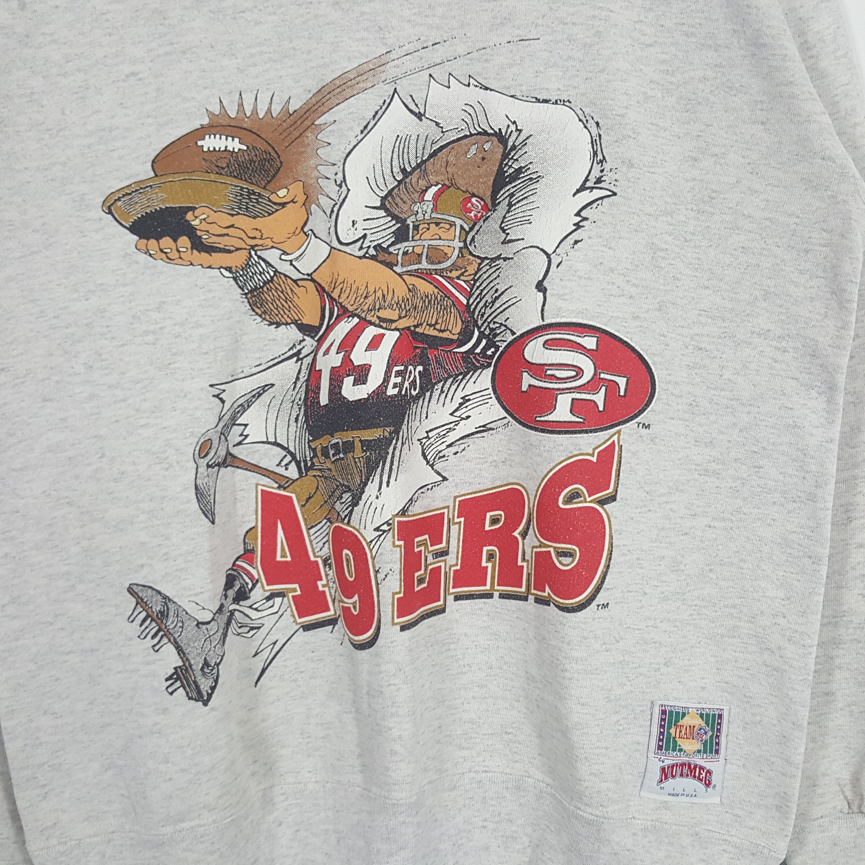 NFL × Nutmeg × Vintage Vintage 90's San Francisco 49 ERS Football Team Sweatshirt Size US M / EU 48-50 / 2 - 2 Thumbnail