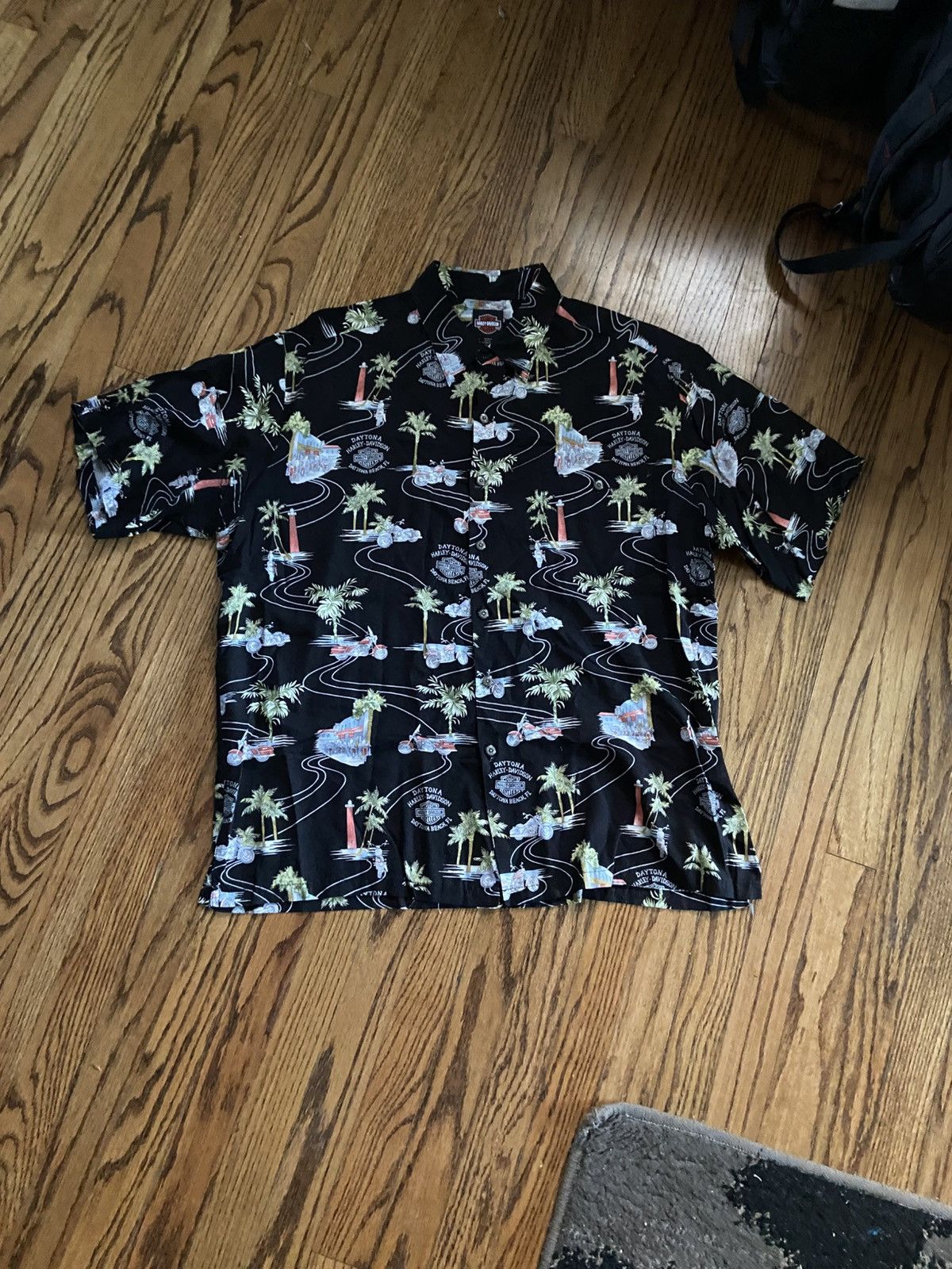 Harley Davidson Vintage Harley Davidson Hawaiian shirt Size US XL / EU 56 / 4 - 1 Thumbnail