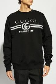 Gucci Gucci Logo Sweatshirt Black L Size Size US L / EU 52-54 / 3 - 1 Thumbnail