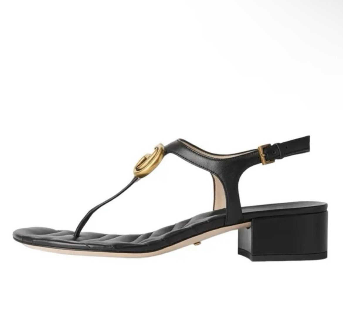 Gucci Gucci Double G Thong Sandal Nappa Black size 39 Size US 9 / IT 39 - 2 Thumbnail