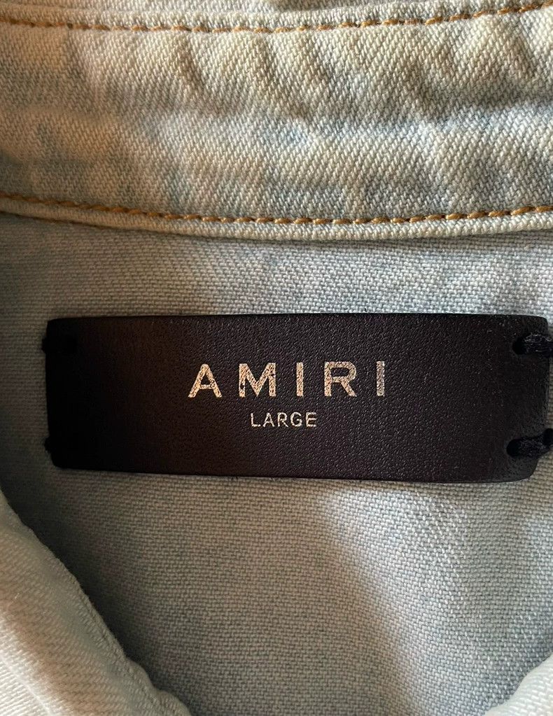 Amiri Amiri Studs and Rhinestones Denim Shirt Size US L / EU 52-54 / 3 - 2 Thumbnail