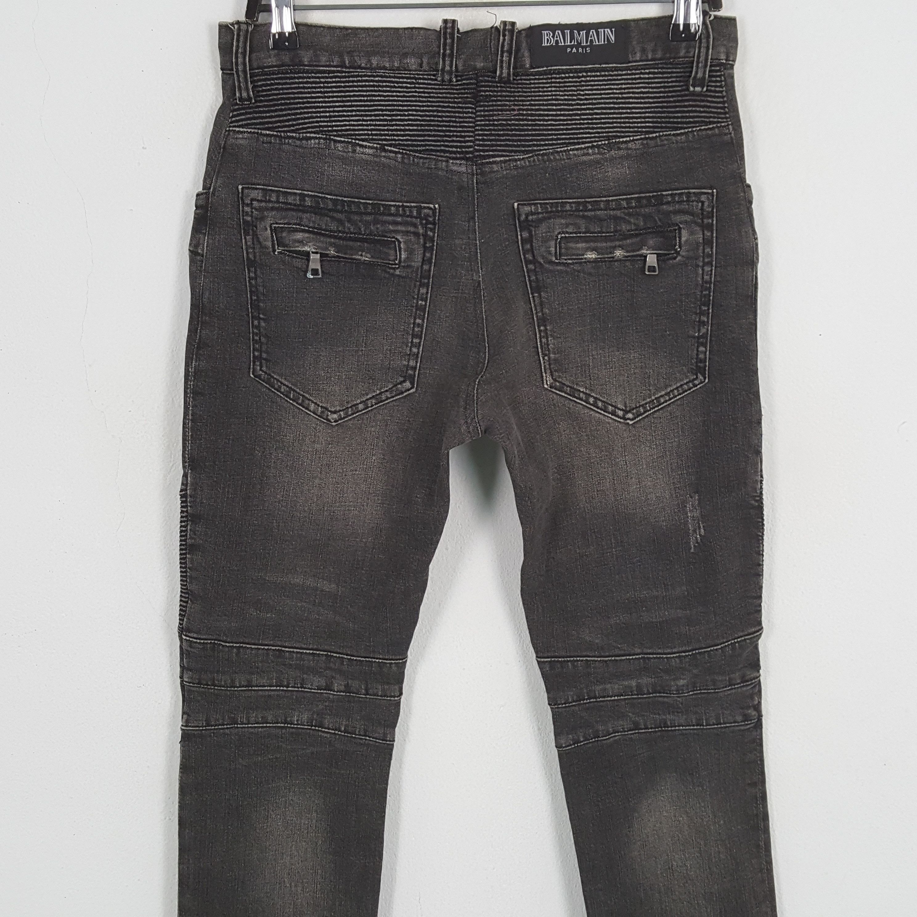 Vintage BALMAIN Paris Fashion Brand Distressed Jeans Size US 31 - 5 Thumbnail