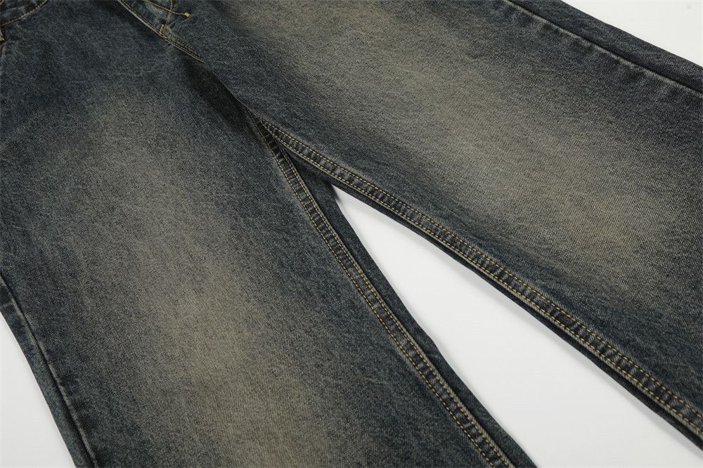 Jean Men's loose-fitting casual washed distressed retro jeans Size US 32 / EU 48 - 4 Thumbnail