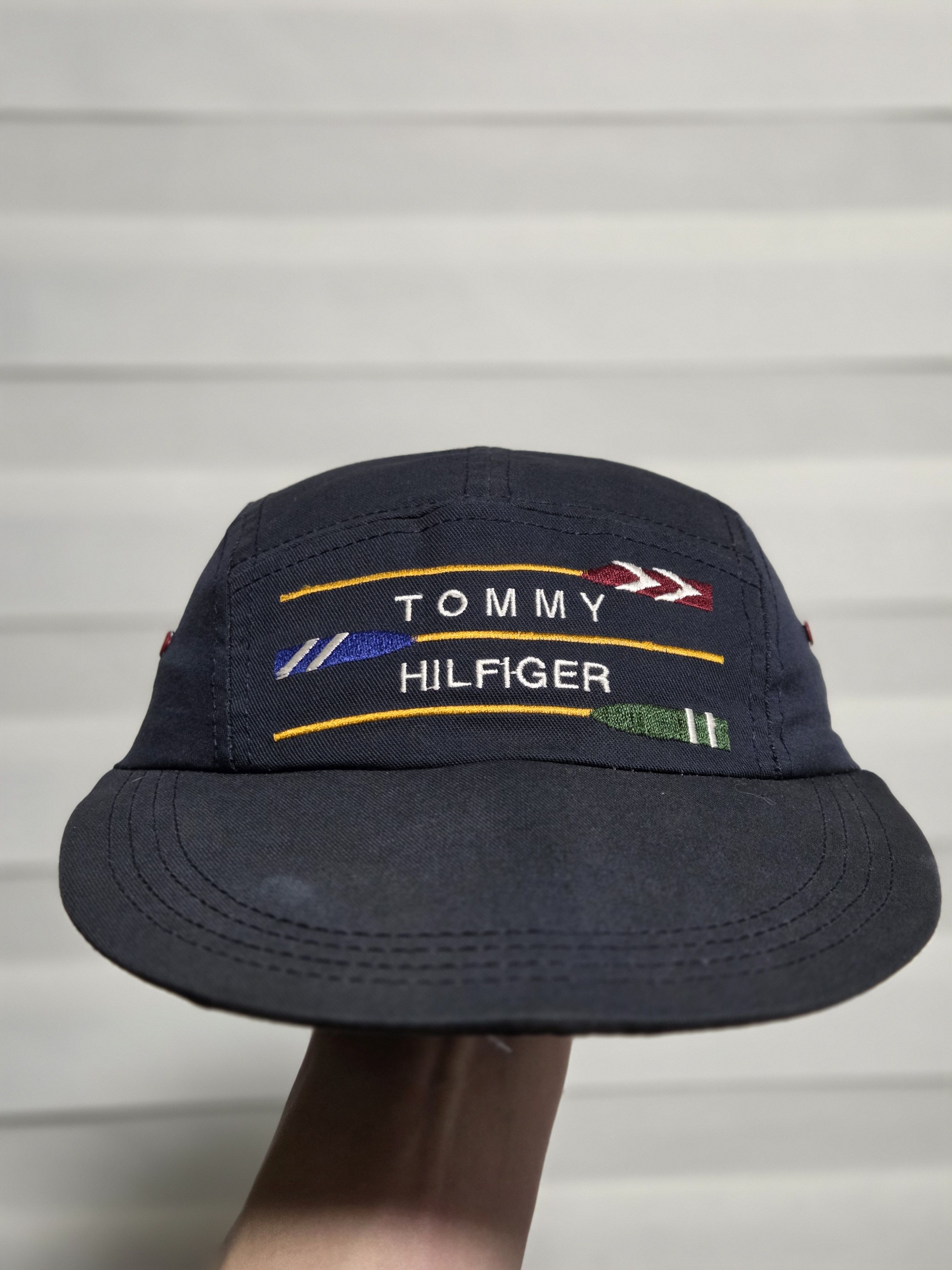 Tommy Hilfiger VTG MADE IN USA Tommy Hilfiger Oars Embroidered Long Bil Hat Size ONE SIZE - 2 Thumbnail