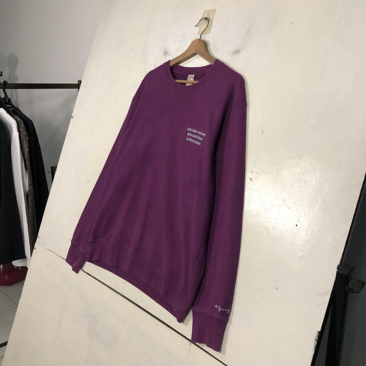Andy Warhol 📌Vintage Sweatshirt Andy Warhol Big Logo Size US XL / EU 56 / 4 - 4 Thumbnail