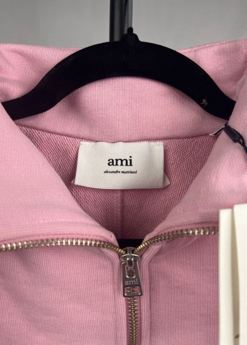 AMI Ami Paris Pink De Coeur Zip Sweatshirt XXS NWT Size XXS / US 00 / IT 34 - 4 Thumbnail