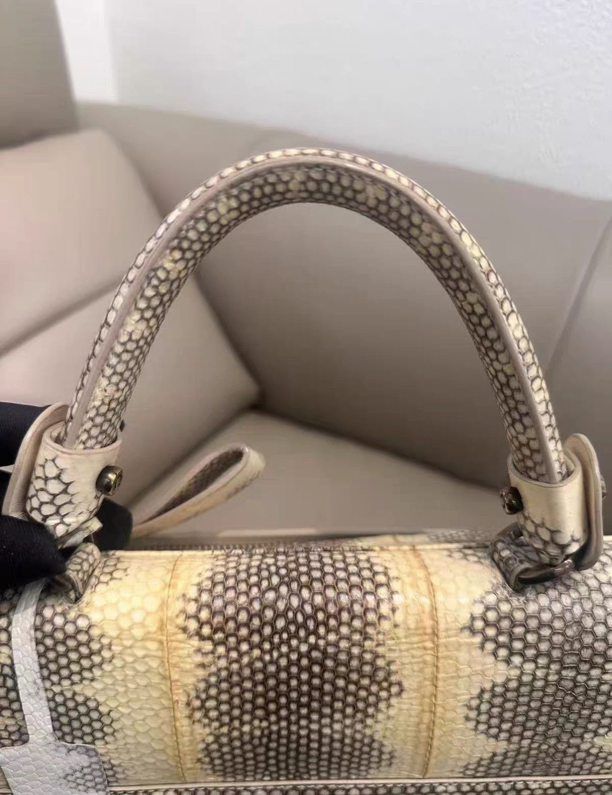 Salvatore Ferragamo Ferragamo snakeskin shoulder and handbag J38 Size ONE SIZE - 9 Thumbnail