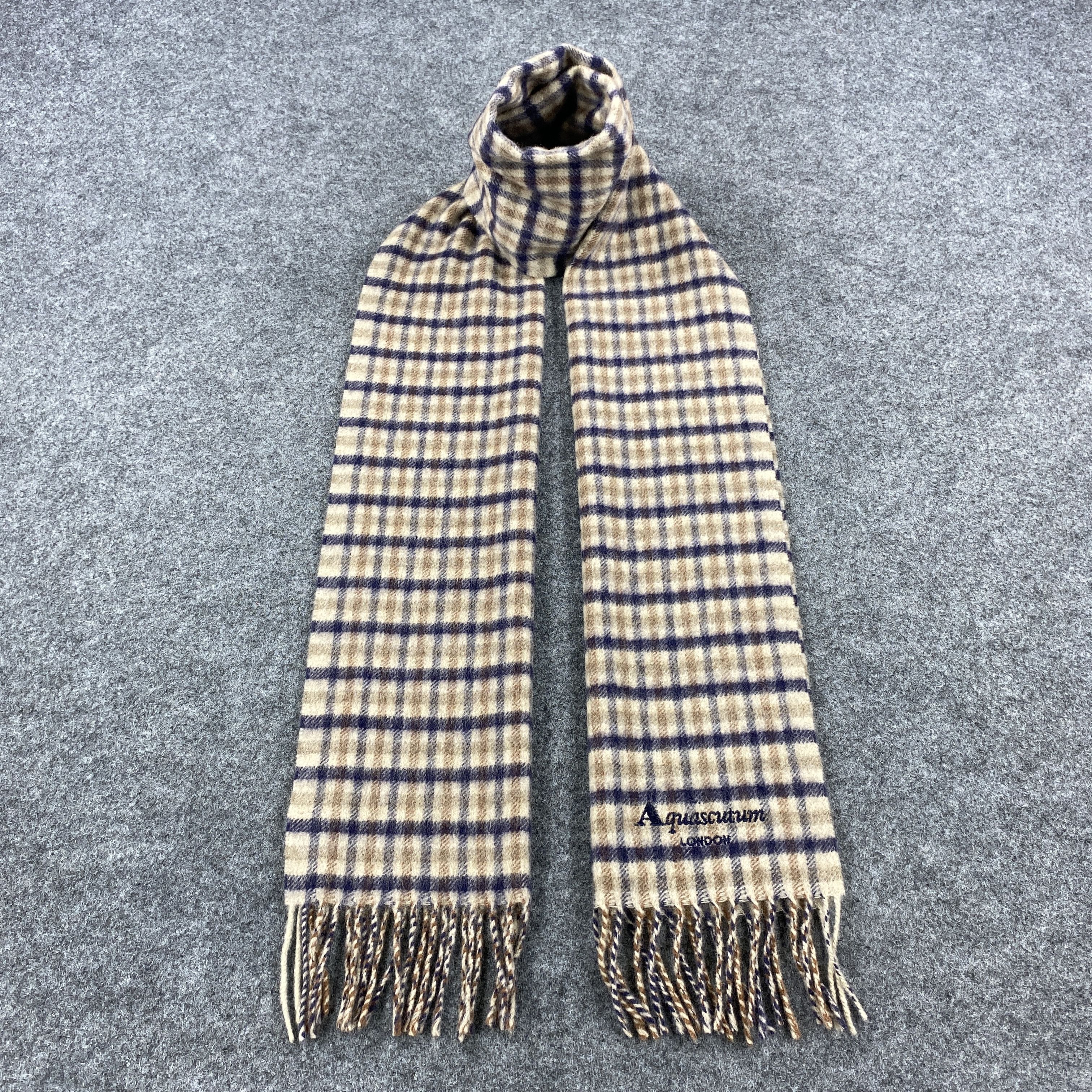 Aquascutum × Vintage Aquascutum Scarf # Muffler # Neckwear # D698 Size ONE SIZE - 1 Thumbnail
