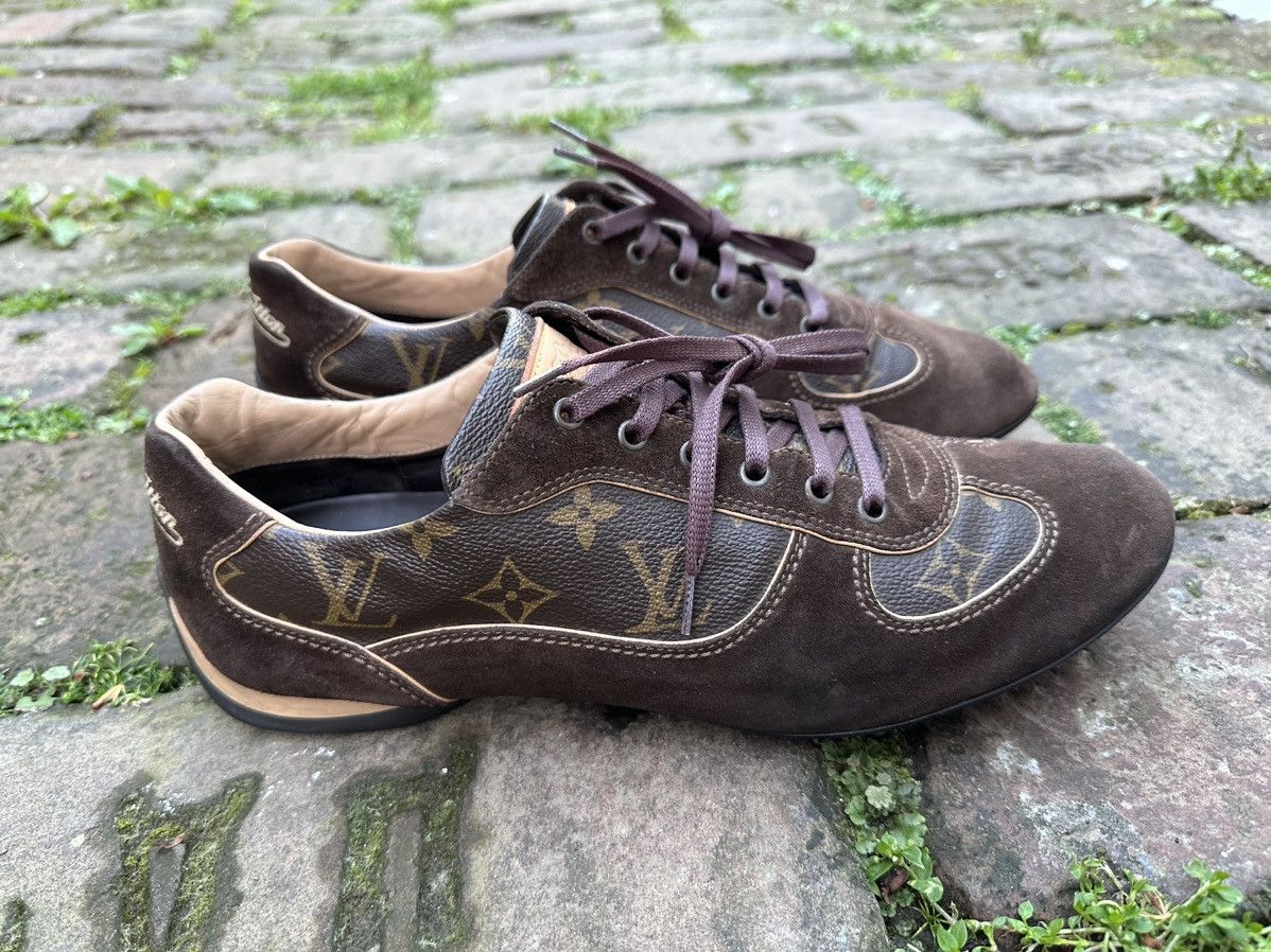 image of AuthenticLouis Vuittonmonogram Brown Suede/coated Canvas Shoes, Men's (Size 10)