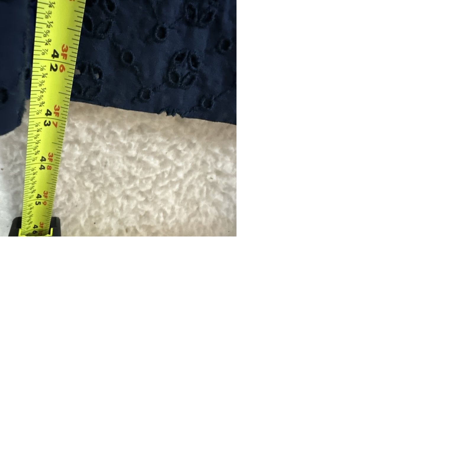 J.Crew J.Crew Eyelet Shirtdress Women Size 8 Deep Navy Sleeveless Round Neck Midi Blue Sundress Shirt Dress Summer Womens Size M / US 6-8 / IT 42-44 - 9 Thumbnail