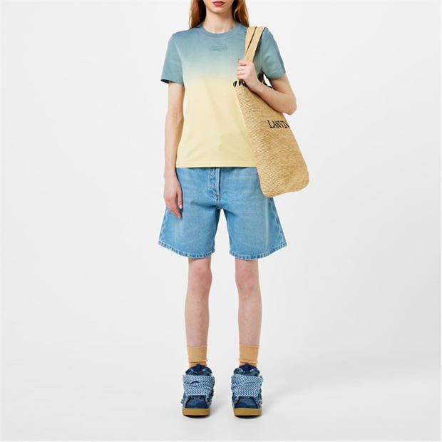 Lanvin o1g2r1mq1024 T-Shirt in Blue & Beige Size S / US 4 / IT 40 - 6 Thumbnail