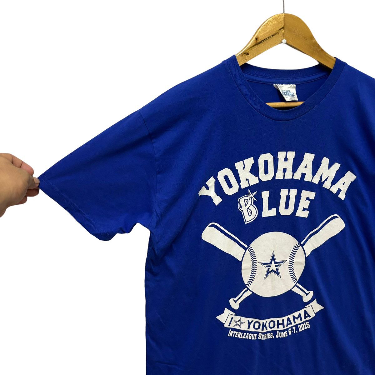 If Six Was Nine × Vintage Baystars Yokohama Blue Baseball Japan League Tshirt Size US L / EU 52-54 / 3 - 7 Thumbnail