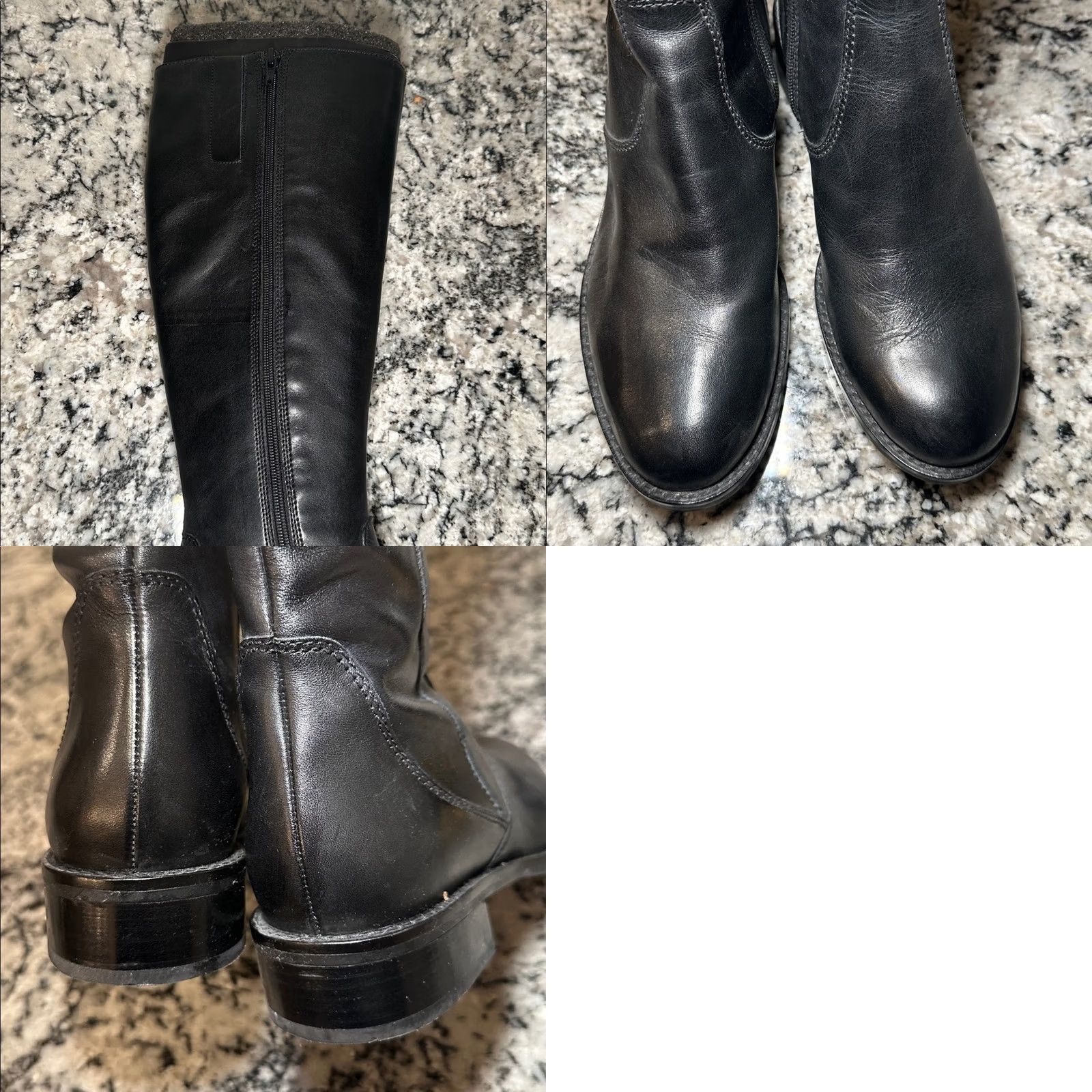 Ecco VINTAGE ECCO Riding Boot Hobart 25 Over the Knee Buckle Detail Women 39 Black Size 8.5 Leather Boots Mens Girls Size US 9 / IT 39 - 8 Thumbnail