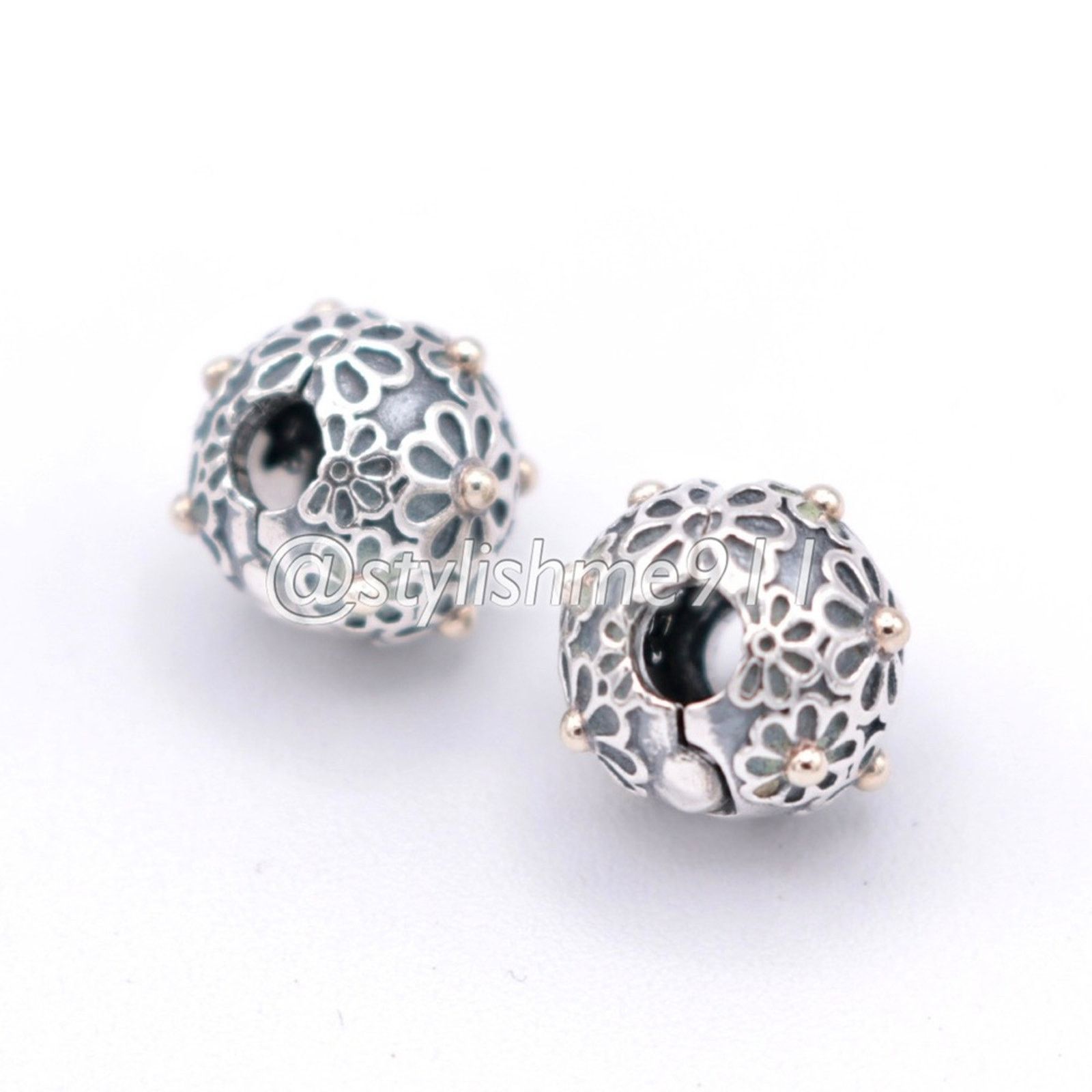 pandora Authentic PANDORA Lazy Daisy Clip with 14K Gold Size ONE SIZE - 3 Thumbnail