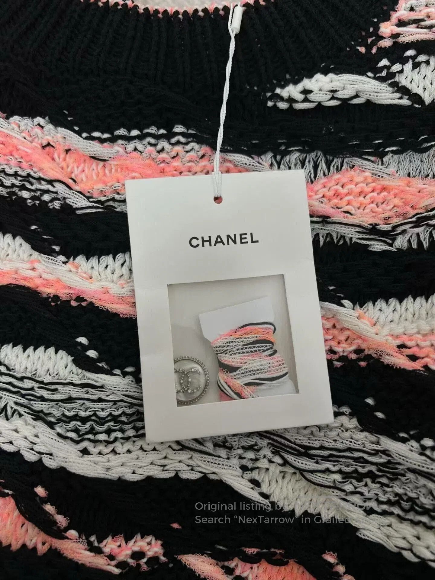 Chanel Chanel Color-Blocked Knit Cardigan Sweater. Size XS / US 0-2 / IT 36-38 - 4 Thumbnail