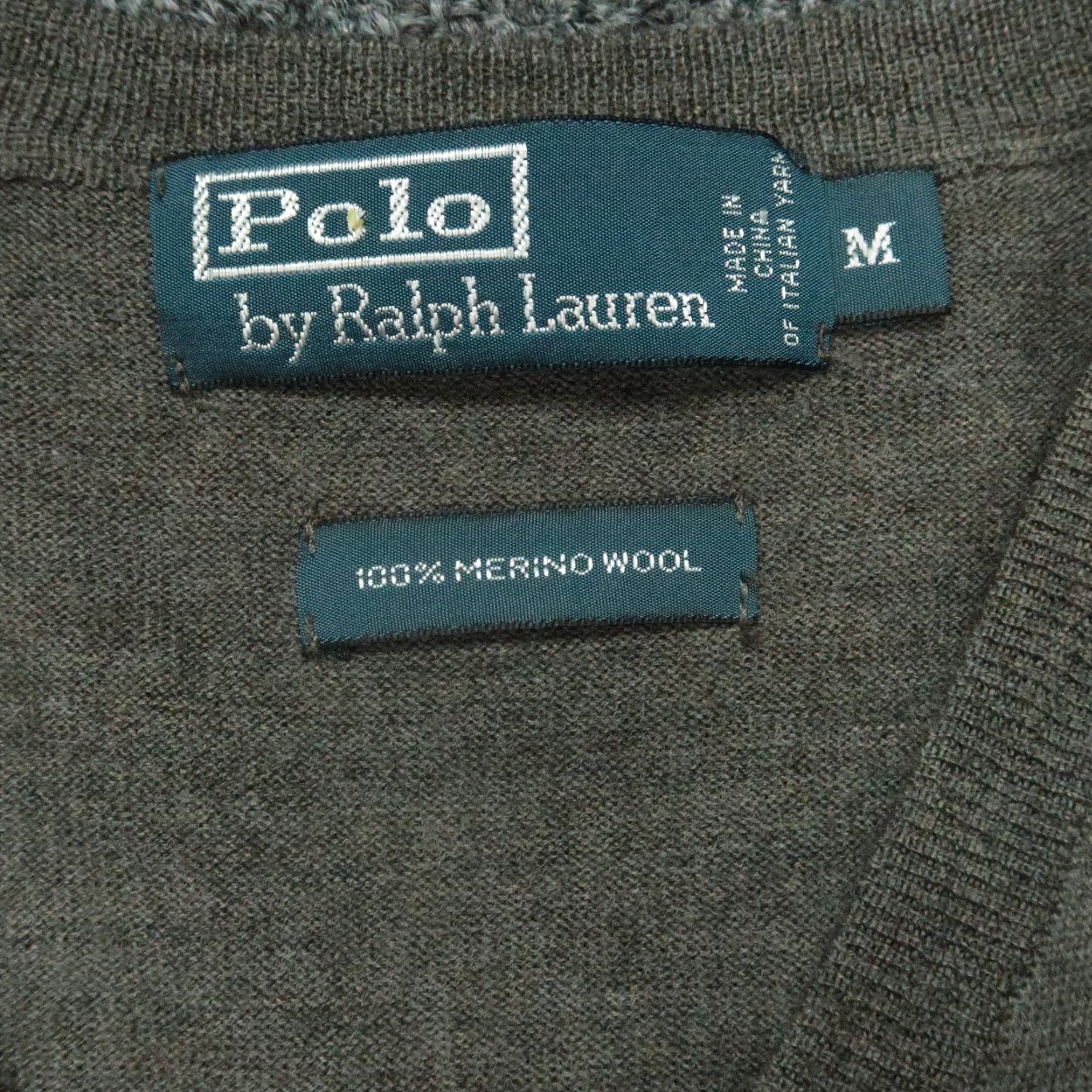 Polo Ralph Lauren Polo Ralph Lauren Merino Wool Sweater Mens Medium Brown V-Neck Pullover Size US M / EU 48-50 / 2 - 3 Thumbnail
