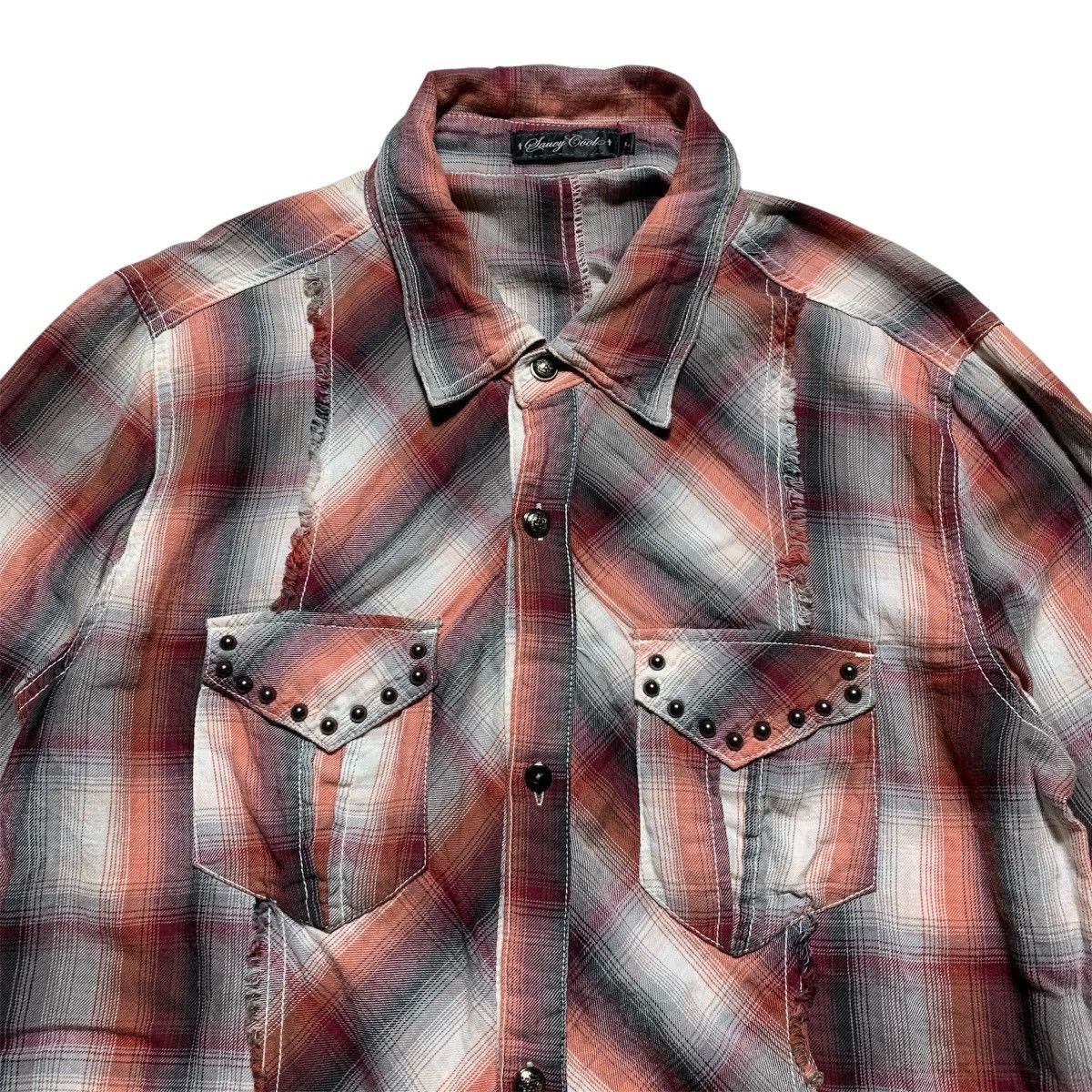 Japanese Brand Vtg Saucy Cool Western Style Flannel Shirt Japanese Brand Size US L / EU 52-54 / 3 - 3 Thumbnail