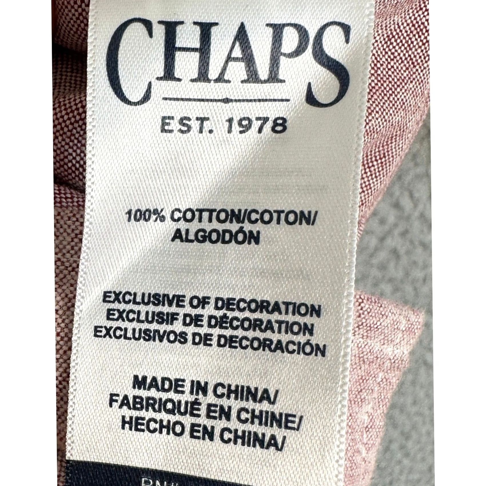Chaps Chaps Shirt Mens Small Red Button-Down Long Sleeve Casual Logo Size US S / EU 44-46 / 1 - 6 Thumbnail