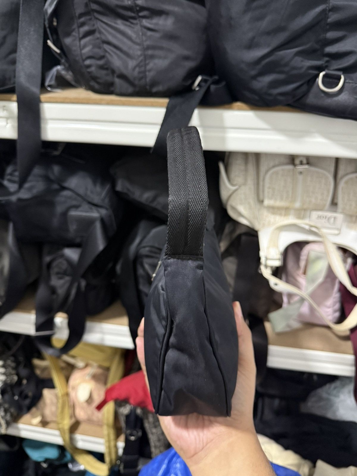 Prada Vintage Prada Black Nylon Hobo Shoulder Bag Size ONE SIZE - 13 Thumbnail