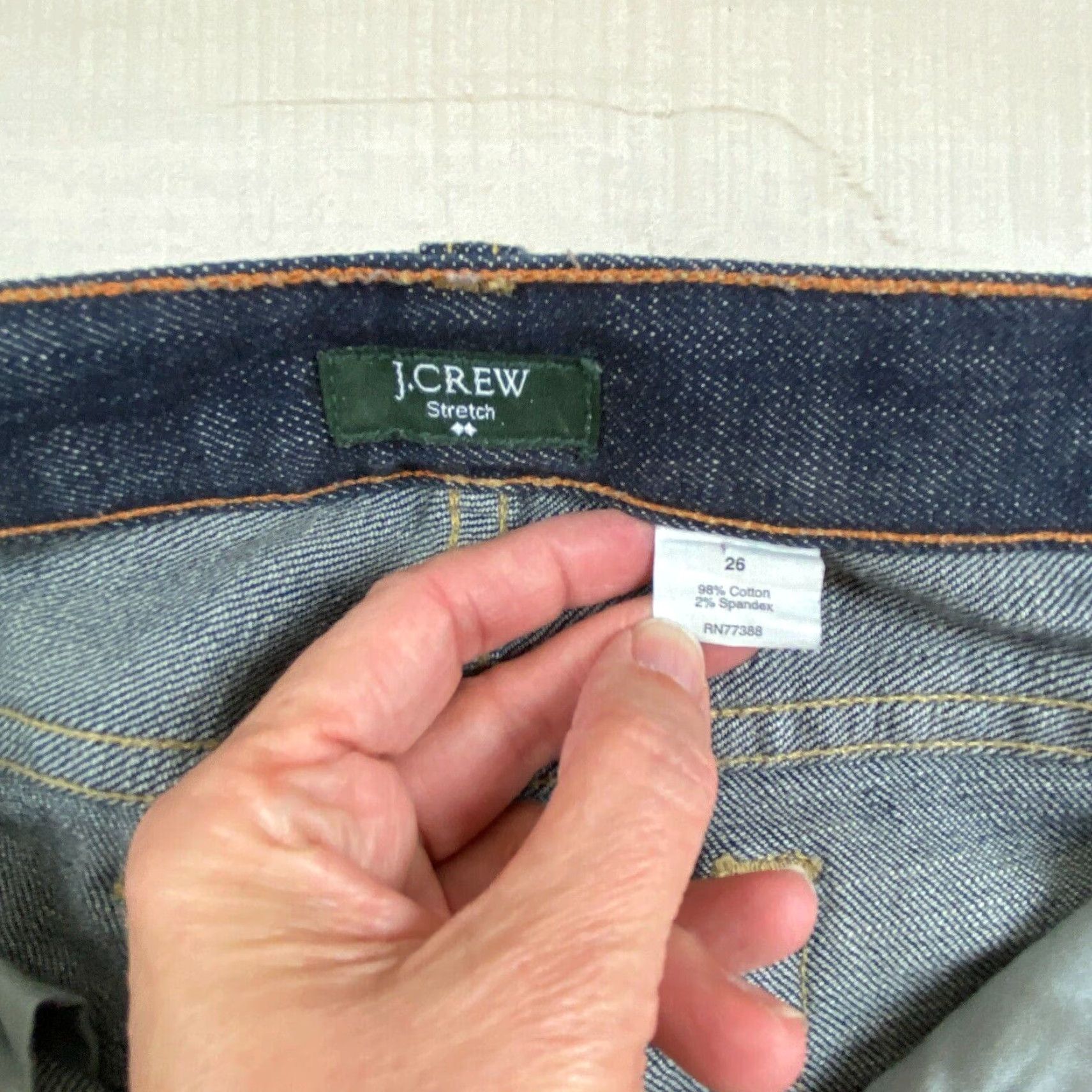 J.Crew J Crew Womens Cropped Jeans 26 Matchstick Dark Wash Denim Crop Low Rise Stretch Size 26" / US 2 / IT 38 - 5 Thumbnail