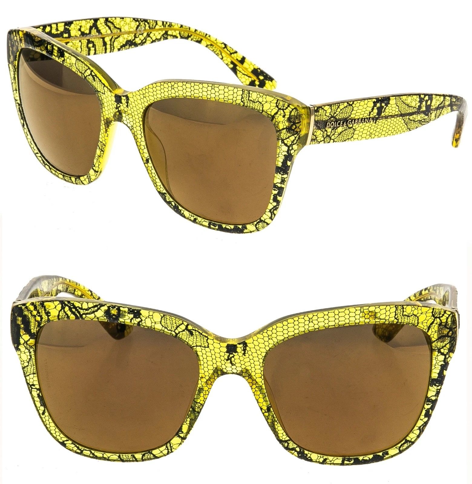 Dolce & Gabbana Dolce & Gabbana DG4226 4226 CHANTILLY LACE Yellow Sunglasses Size ONE SIZE - 1 Thumbnail
