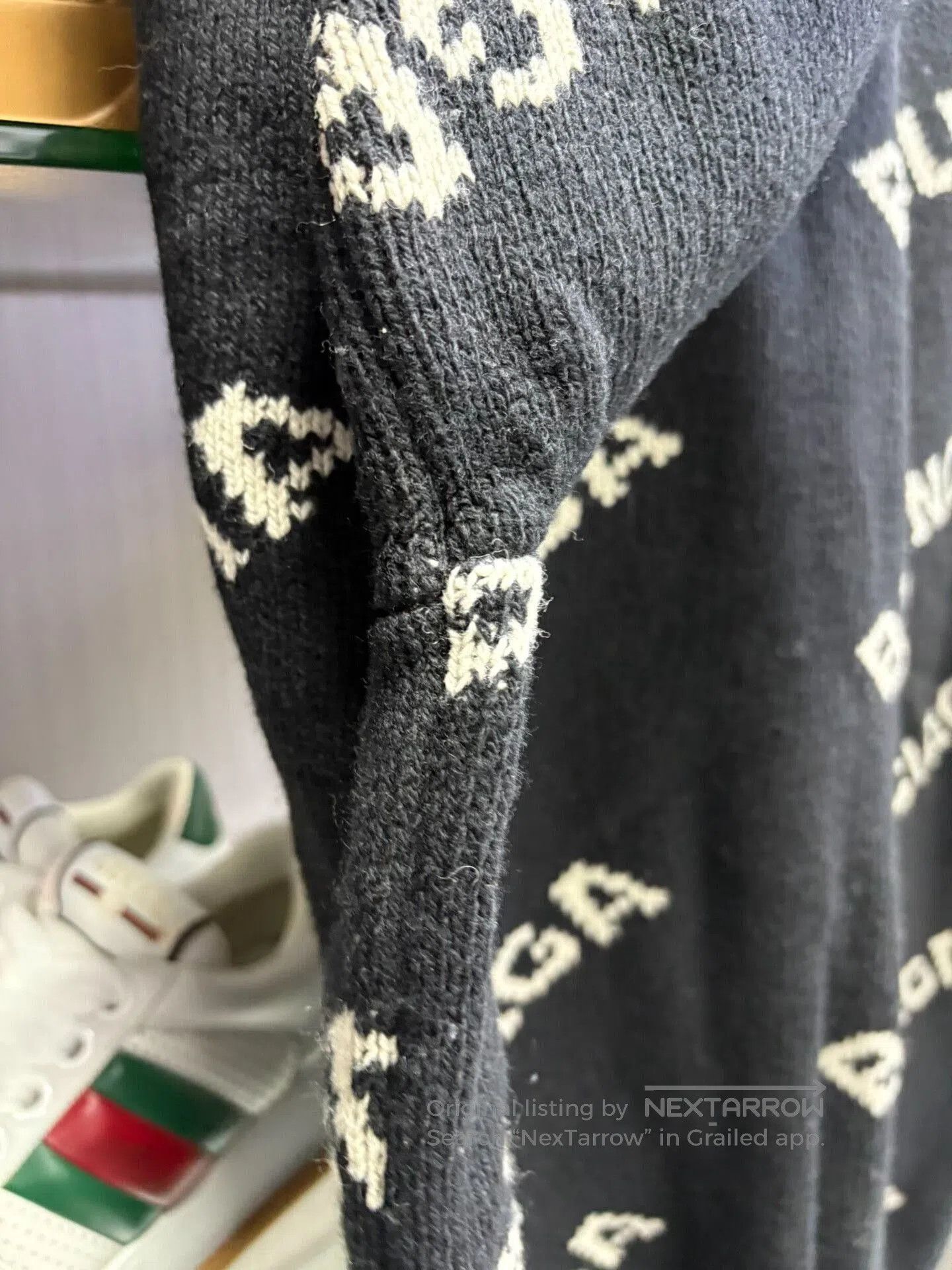 Balenciaga balenciaga printed knit sweater size l. Size US L / EU 52-54 / 3 - 3 Thumbnail