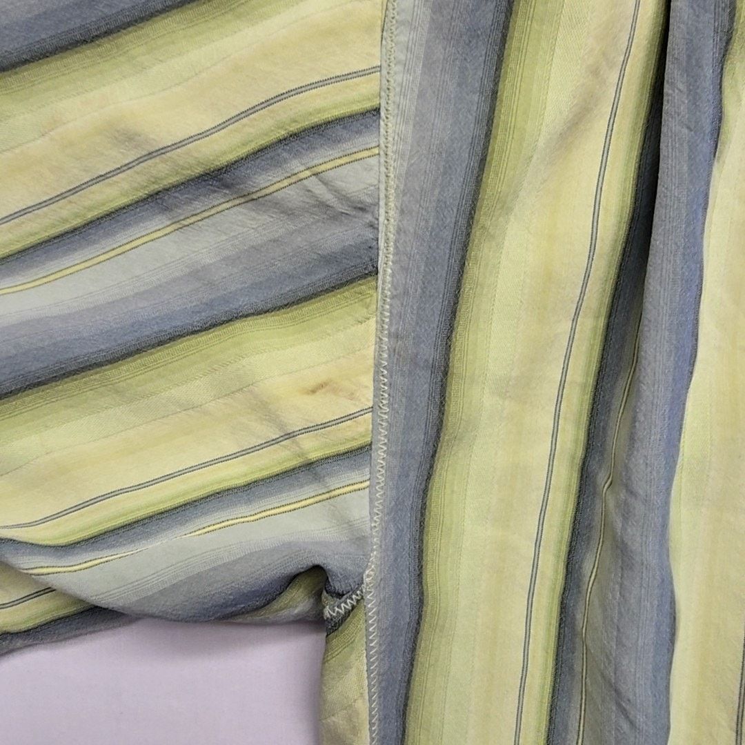 Tommy Bahama Tommy Bahama Striped Silk Shirt Green Blue Mens XL Button Up Size US XL / EU 56 / 4 - 7 Thumbnail