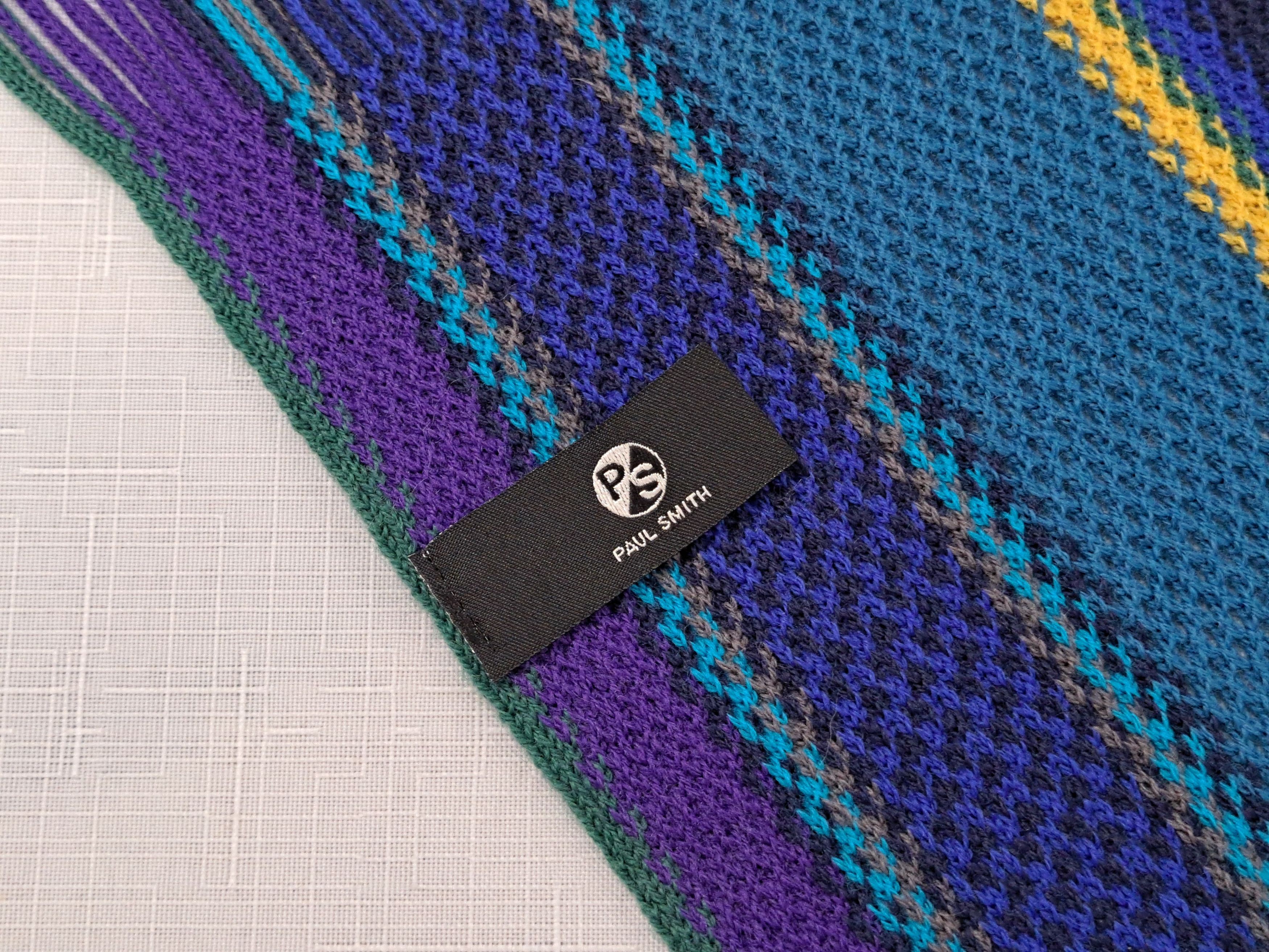 Paul Smith PS by PAUL SMITH multicolor pure wool stripe scarf. Size ONE SIZE - 5 Thumbnail