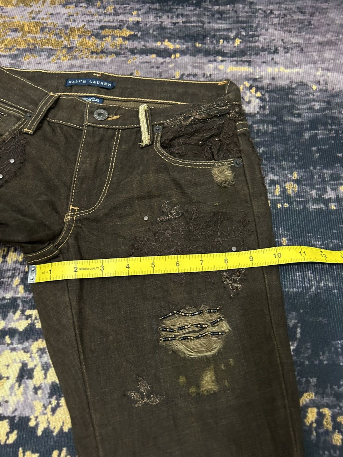 Ralph Lauren Ralph Lauren Lace Ripped Bead Jeans Size US 28 / EU 44 - 21 Thumbnail