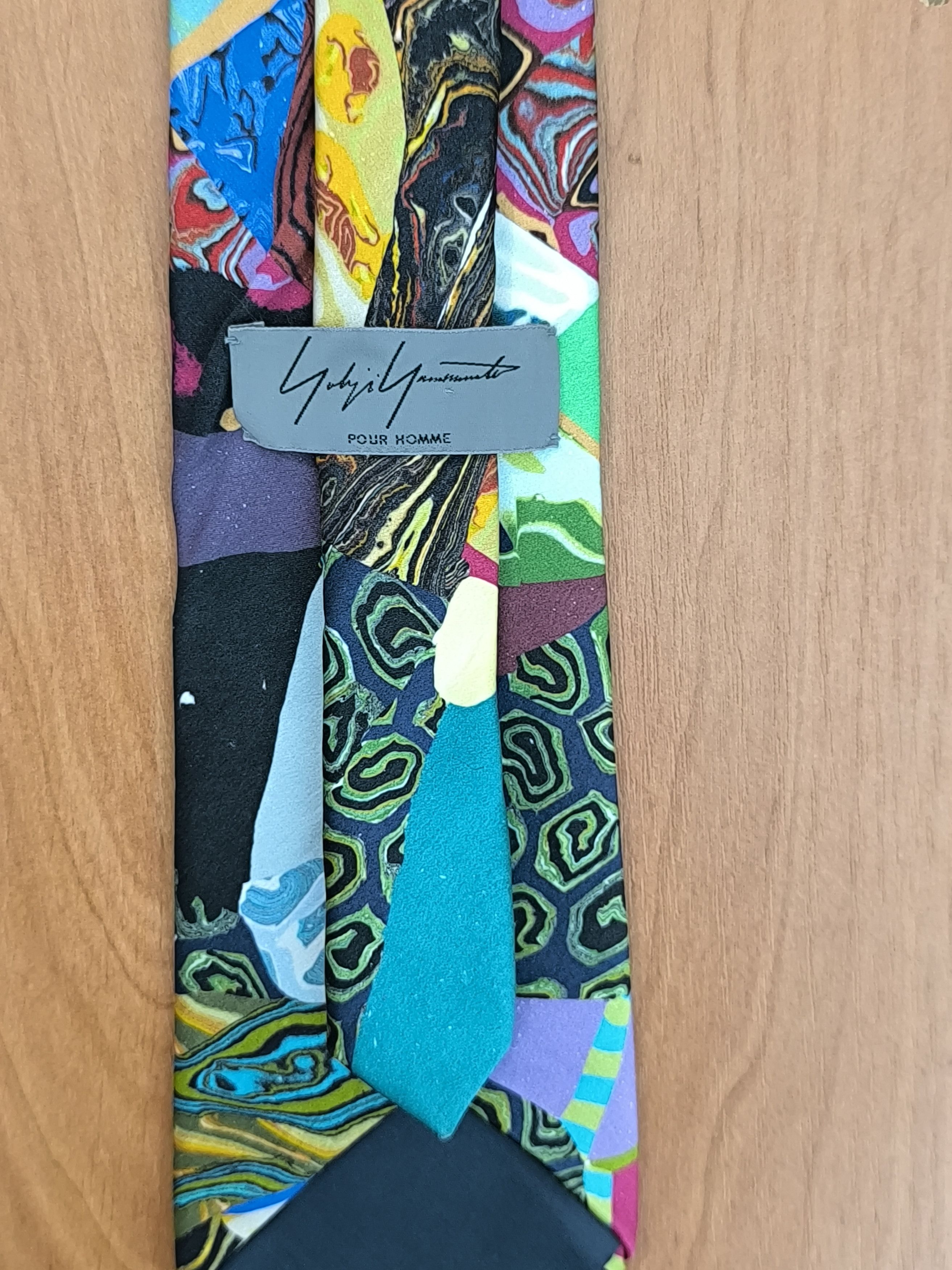 Yohji Yamamoto Yohji Yamamoto POUR HOMME Vintage Abstract Silk Tie Made in Size ONE SIZE - 4 Thumbnail