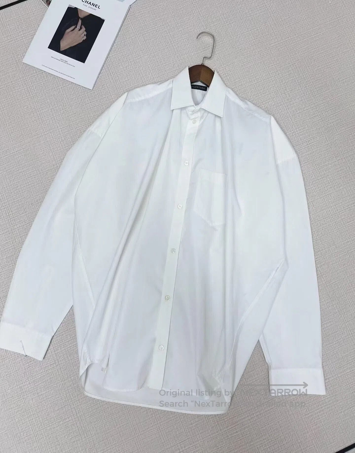 Balenciaga balenciaga logo long sleeve white shirt. Size US XL / EU 56 / 4 - 2 Thumbnail