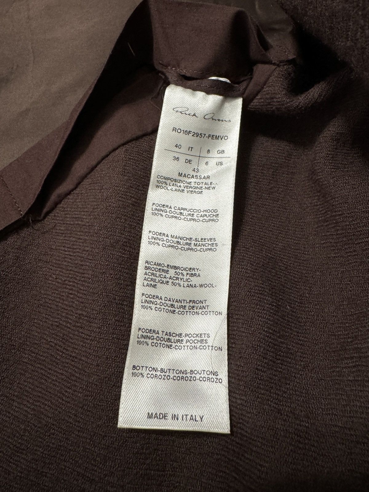 Rick Owens Rick Owens mastodon runway hooded embroidered vomit coat Size US M / EU 48-50 / 2 - 5 Thumbnail
