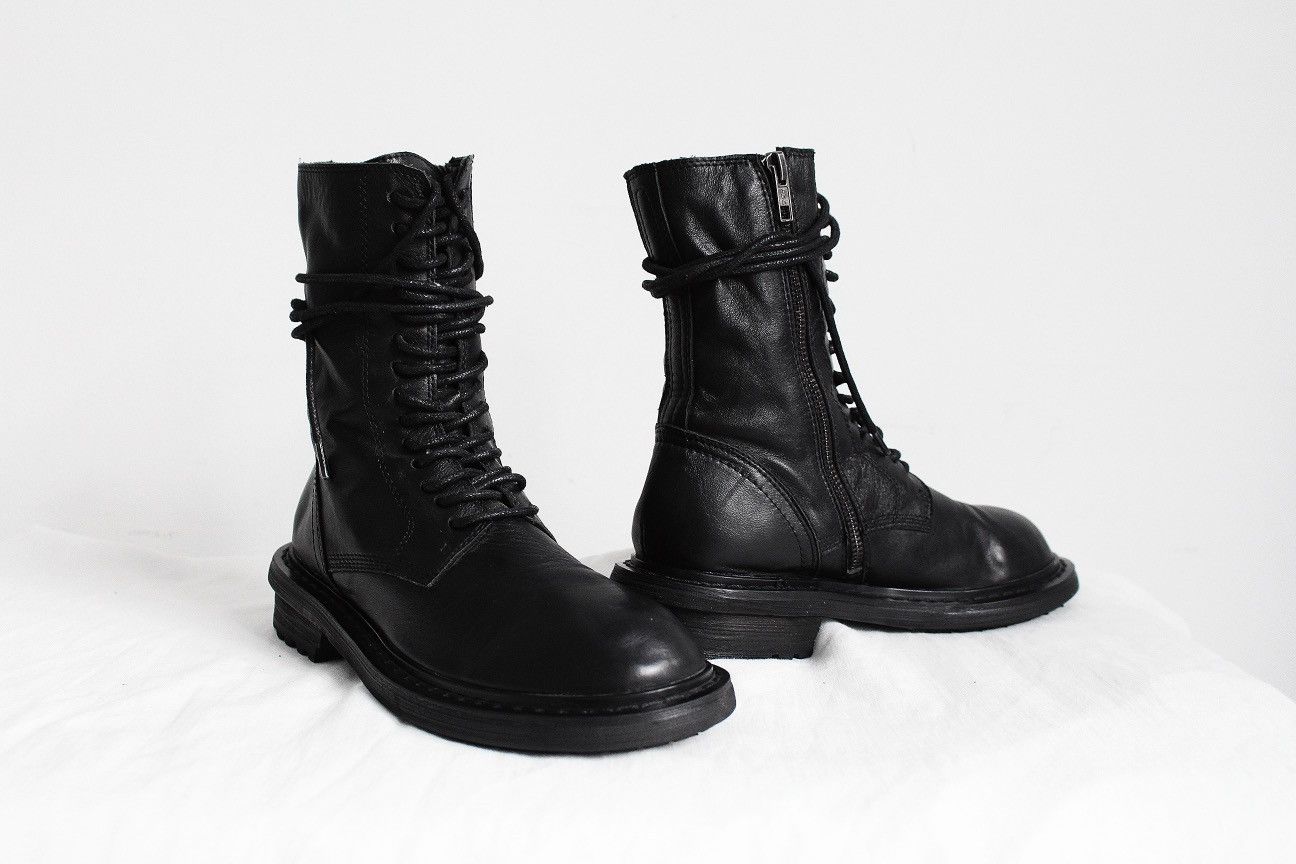 ANN DEMEULEMEESTER Leather Combat Boots