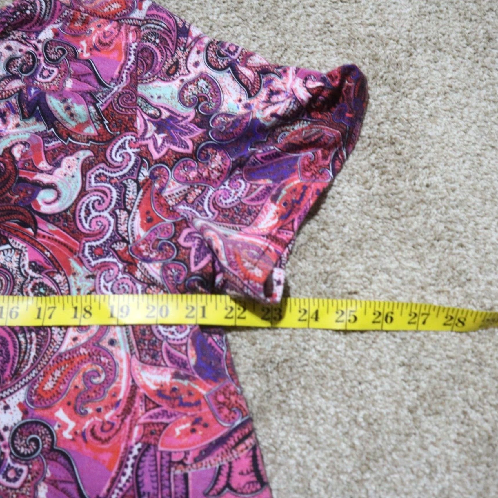 Pinko Kim Rogers Shirt Women 1X Multicolor Paisley Long Sleeve Button-Up Plus Size 1X Womens Size XL / US 12-14 / IT 48-50 - 5 Thumbnail