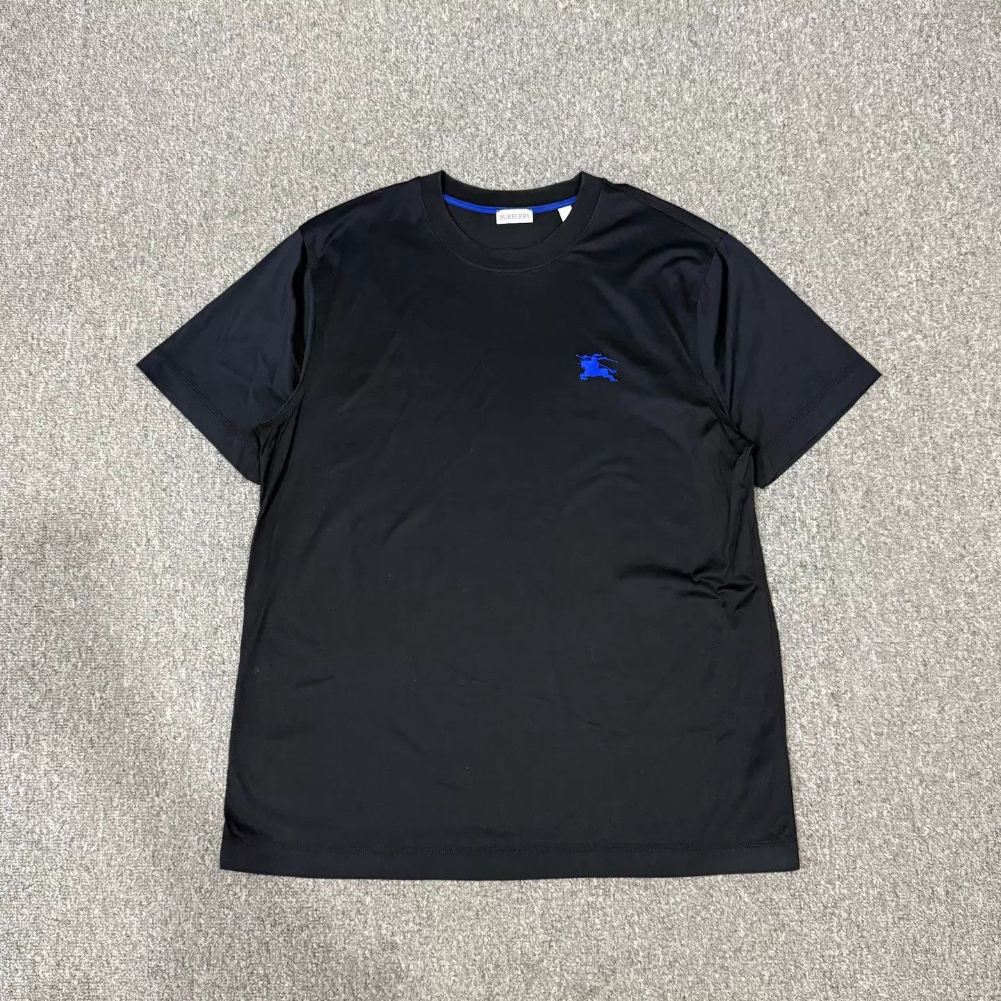Burberry Burberry Black Embroidered Logo SS Tee L99New Size L / US 10 / IT 46 - 1 Thumbnail